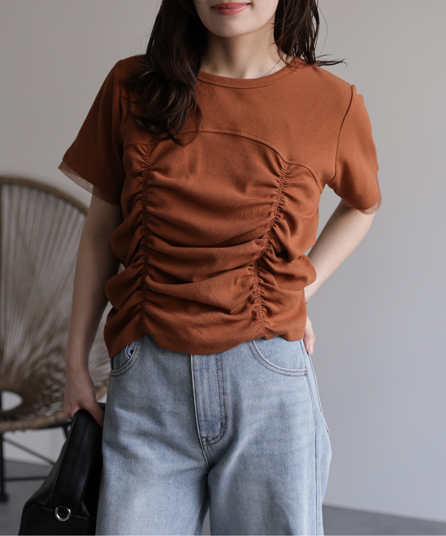 model：156cm 着用サイズ：FREE