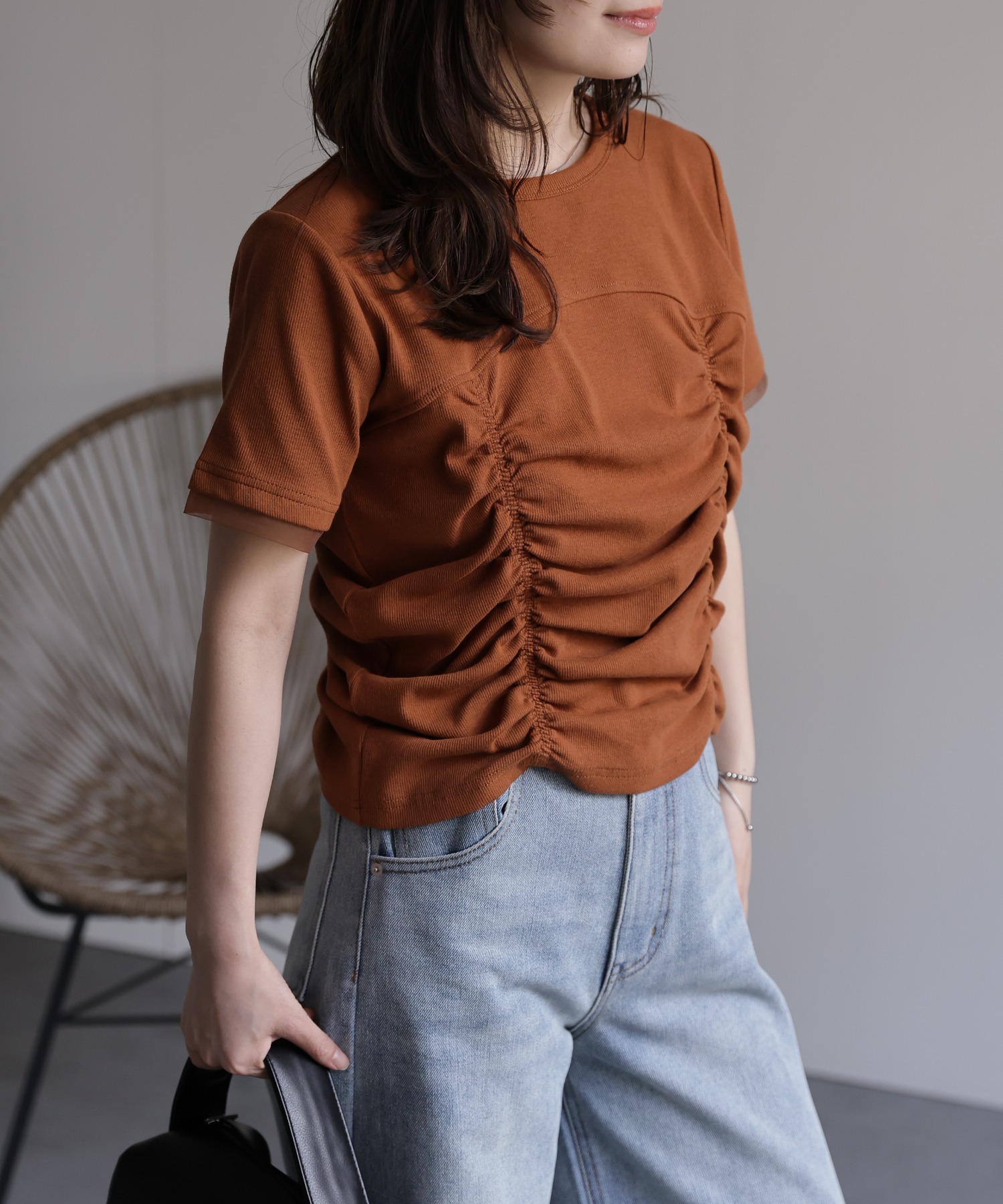 model：156cm 着用サイズ：FREE