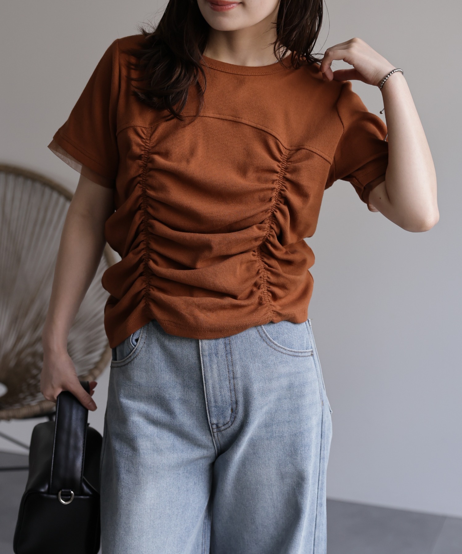 model：156cm 着用サイズ：FREE