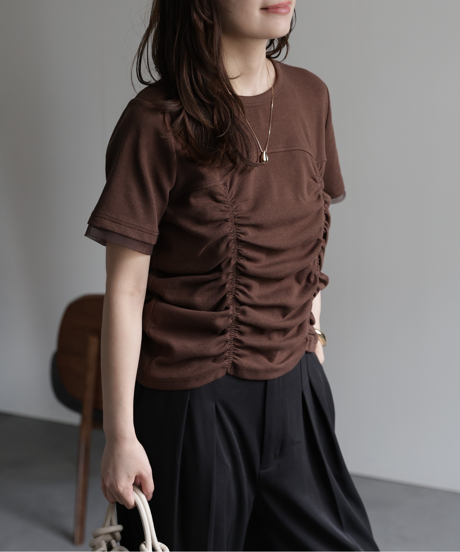 model：156cm 着用サイズ：FREE