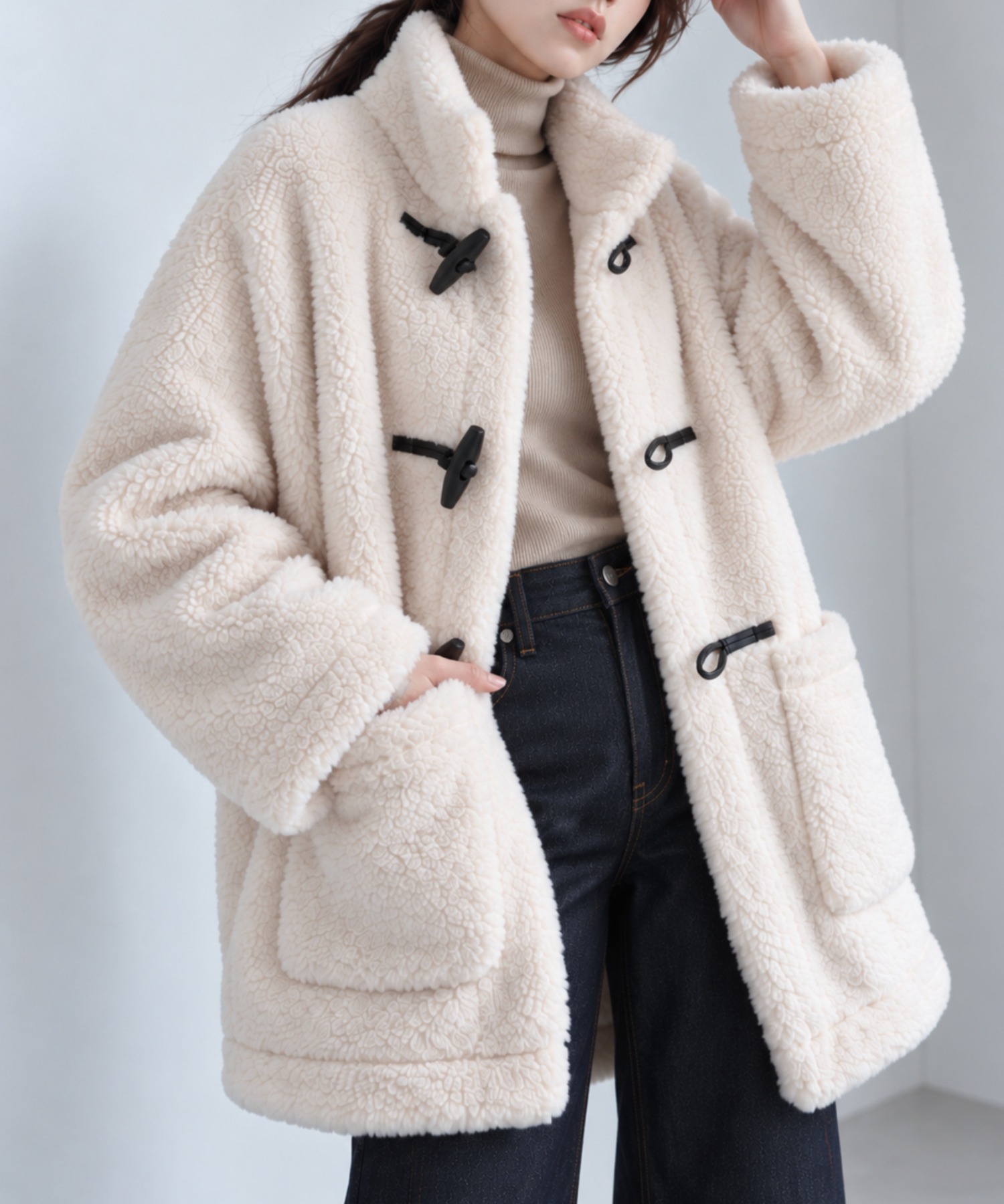 モデル身長：158cm
着用サイズ：FREE