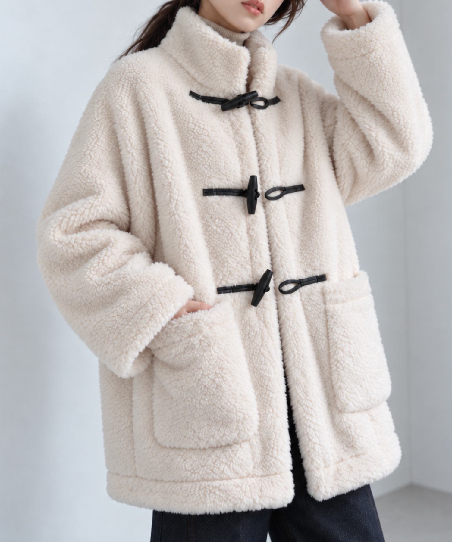 モデル身長：158cm
着用サイズ：FREE