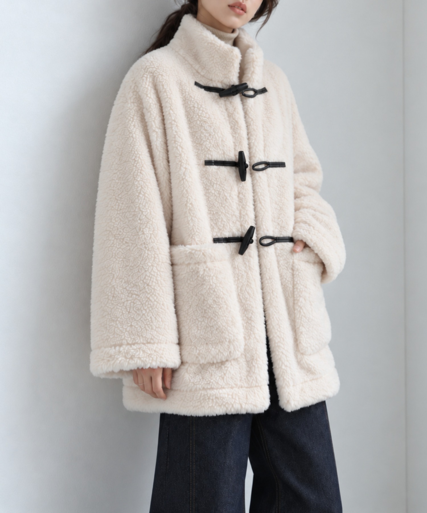 モデル身長：158cm
着用サイズ：FREE
