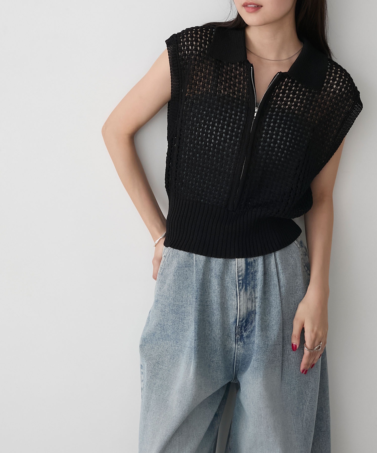 fig london ポロ ニット 半袖 fig LONDON - シェットランド POLOニット | clever elephant