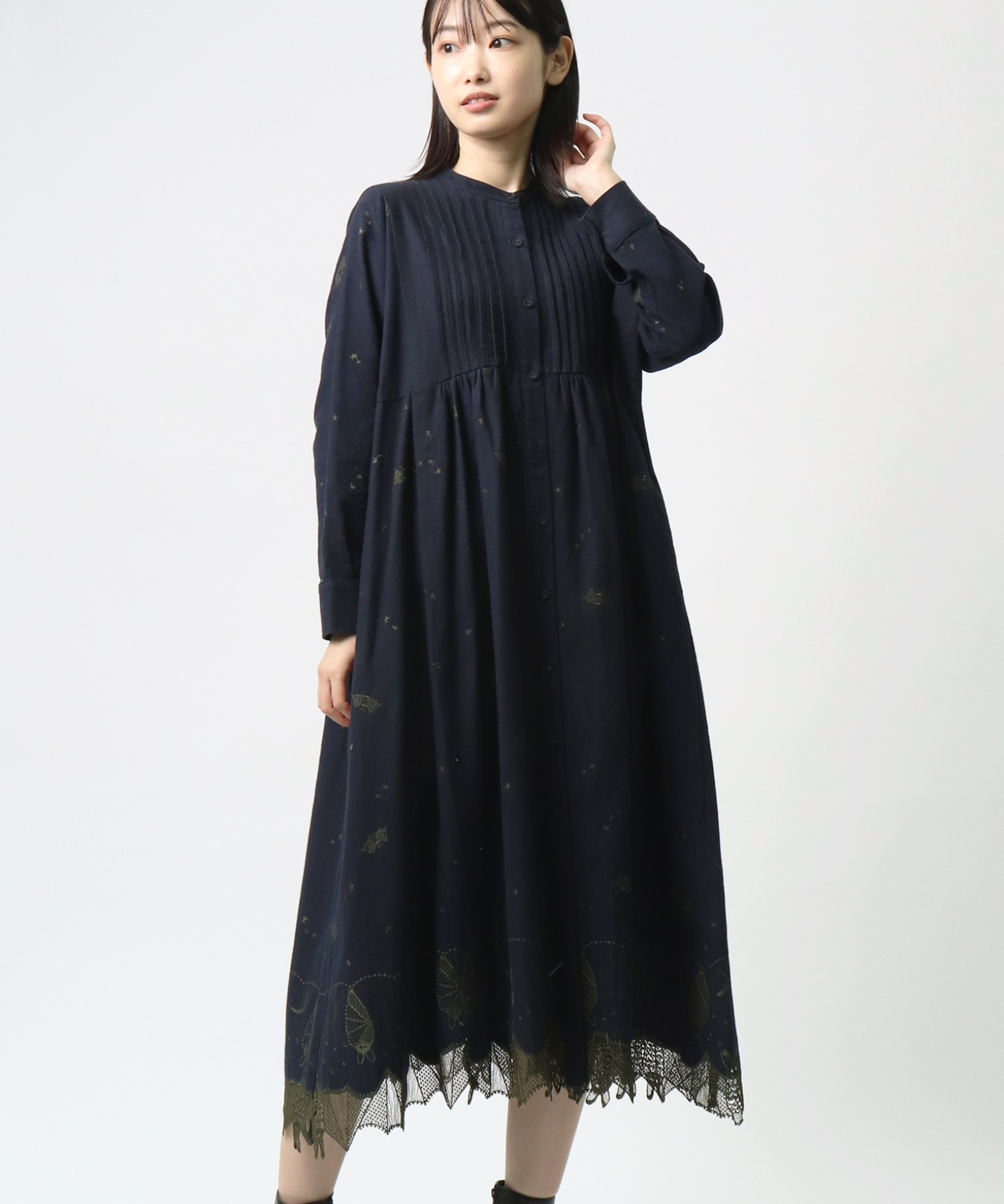 Marble Sud マーブルシュッド Bat Lace ピンタックop 03bf Salle De Bal Salle De Bal The Barefoot Online サルデバル ザベアフット オンライン