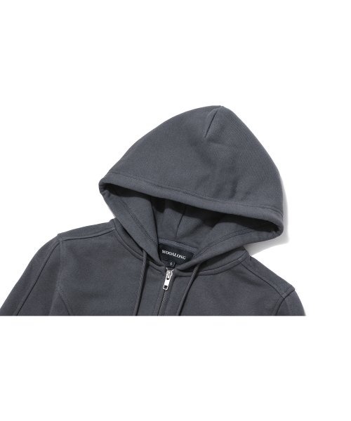 A'GEM/9 × .kom『WOOALONG/ウアロン』Signature slim crop hood zip-up