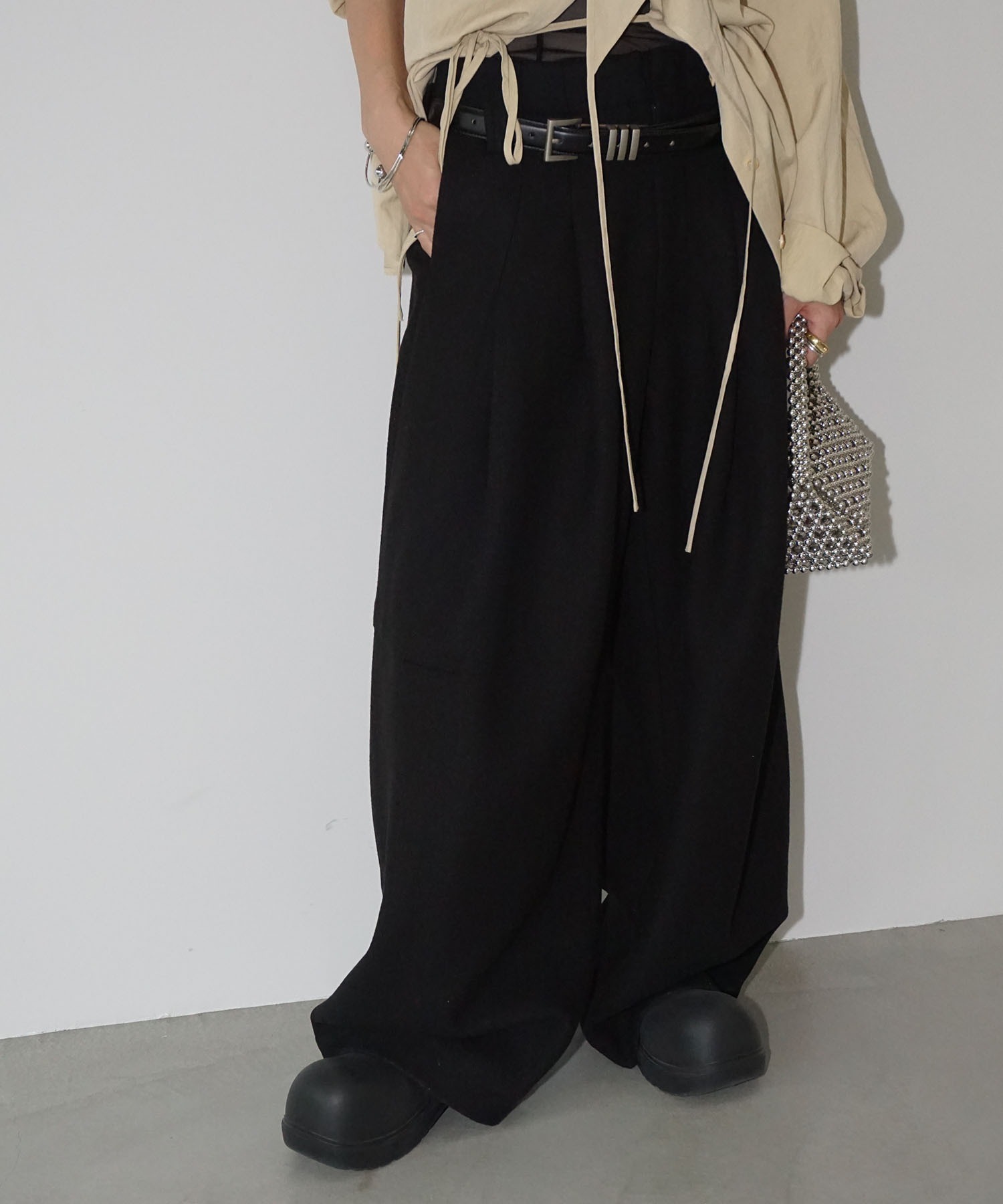 ニュアンスカラーウールパンツ chw25a104-ファッション通販サイト