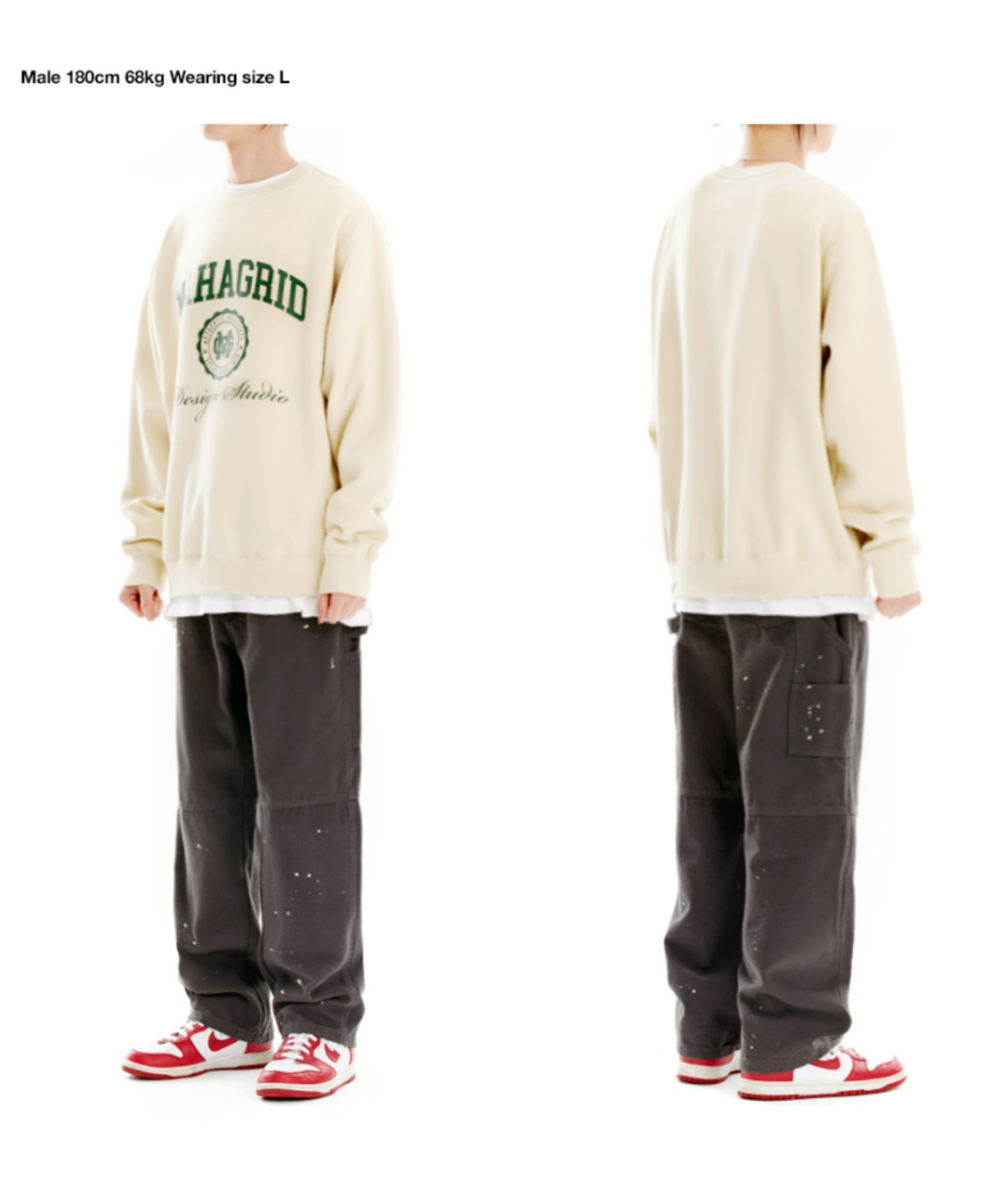 mahagrid/マハグリッド』AUTHENTIC SWEATSHIRT/カレッジロゴ ロング