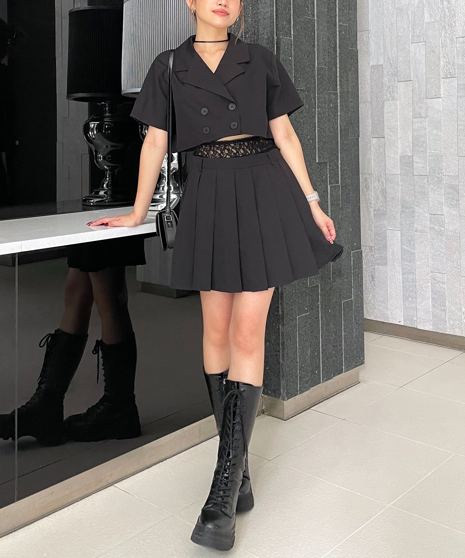 ウエストレース2WAYダブルボタンセットアップ SPIRALGIRL ウエストレース2WAYダブルボタンセットアップ SPIRALGIRL