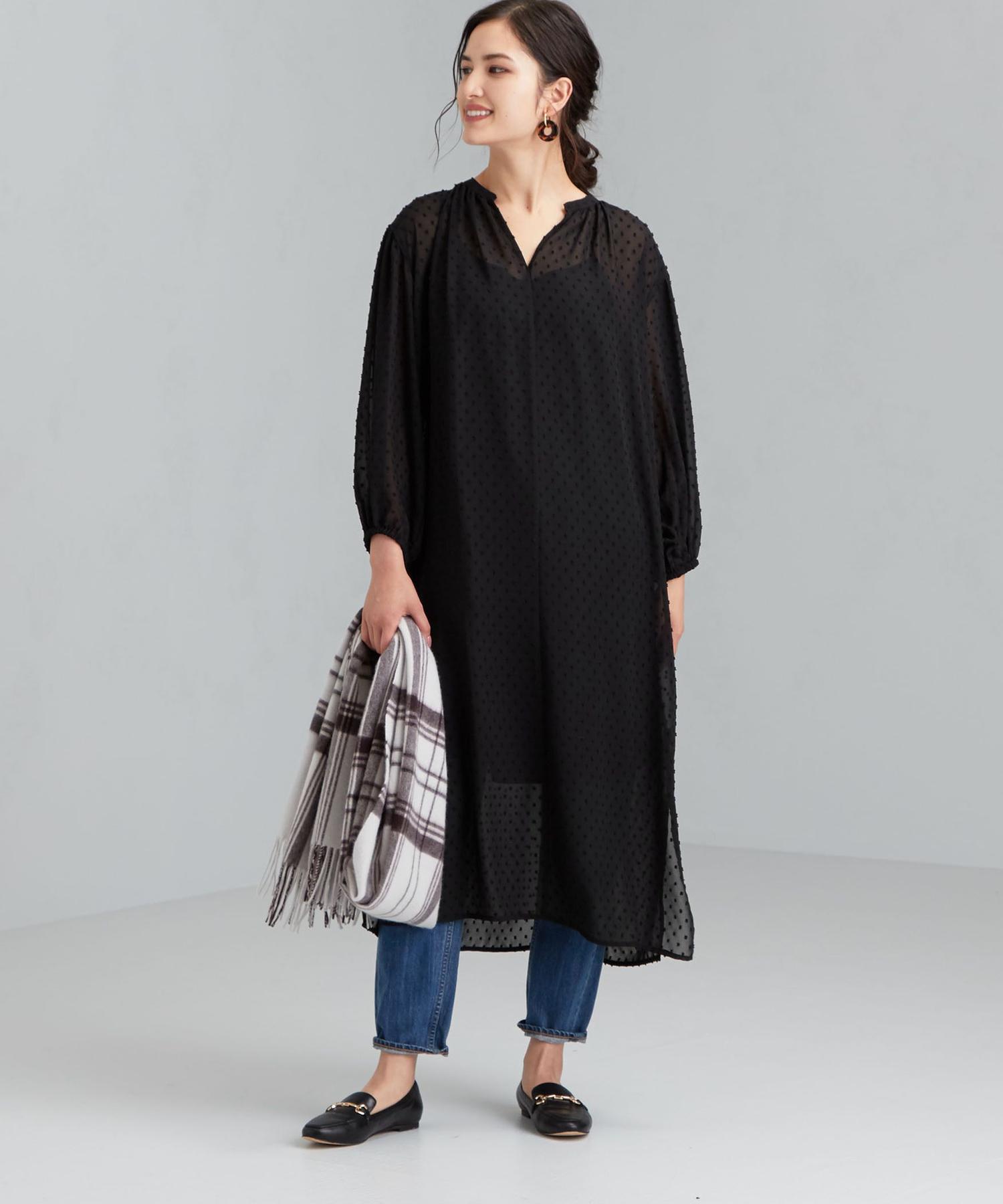 商品詳細 Ffc カット ジャカード ギャザー ワンピース Outlet アウトレット 公式通販