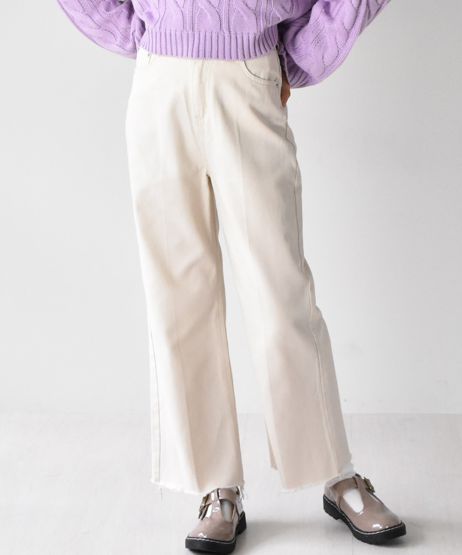 ストレートカットオフパンツ Ems Excite Retro Girl Online Store レトロガールオンラインストア ストレートカットオフパンツ Ems Excite Retro Girl Online Store レトロガールオンラインストア