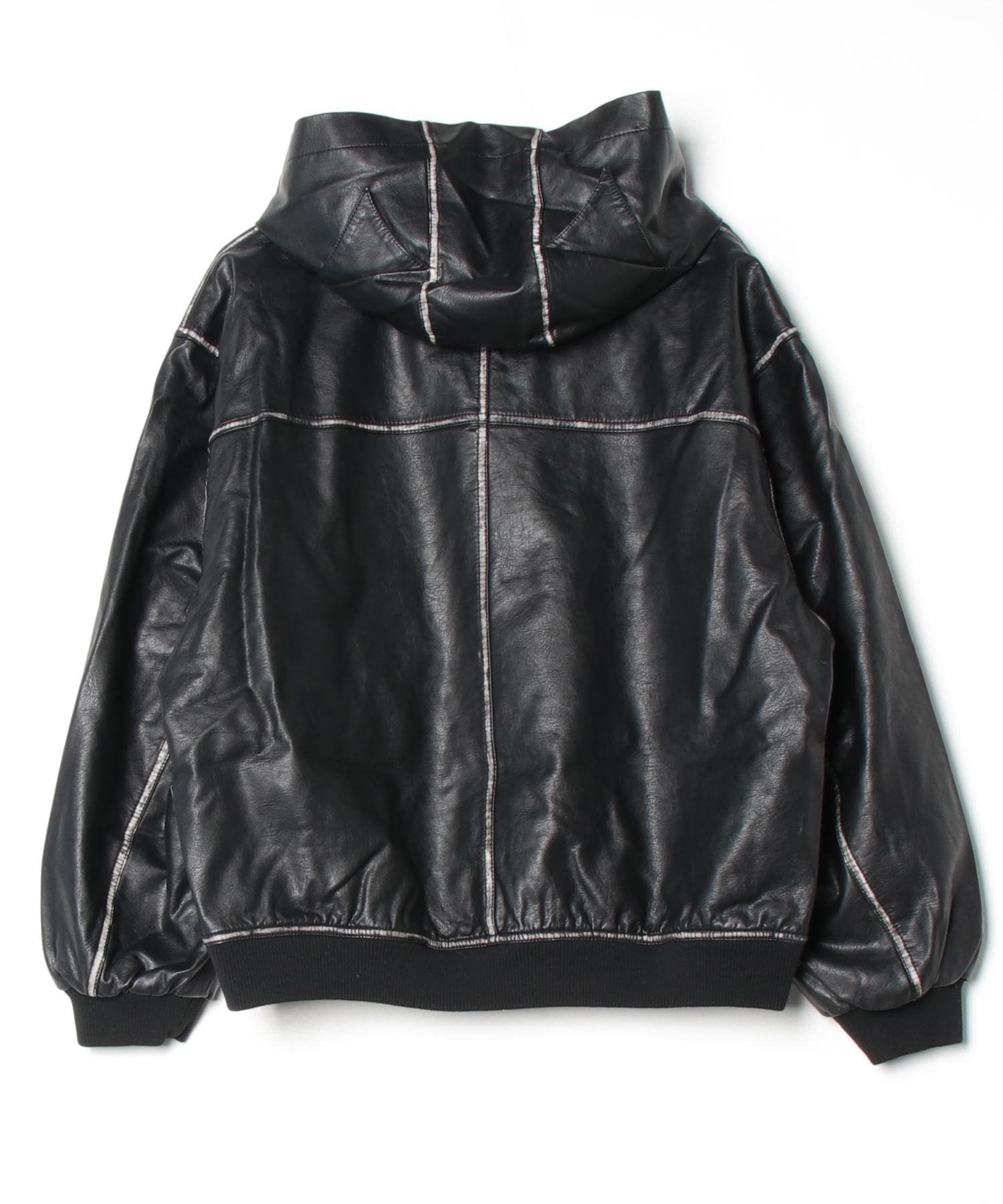 ☆韓国の人気☆【OPEN YY】☆WASHED JACKET☆ OY/オーワイ』 WASHED LEATHER EARS HOODED JACKET/ウォッシュド