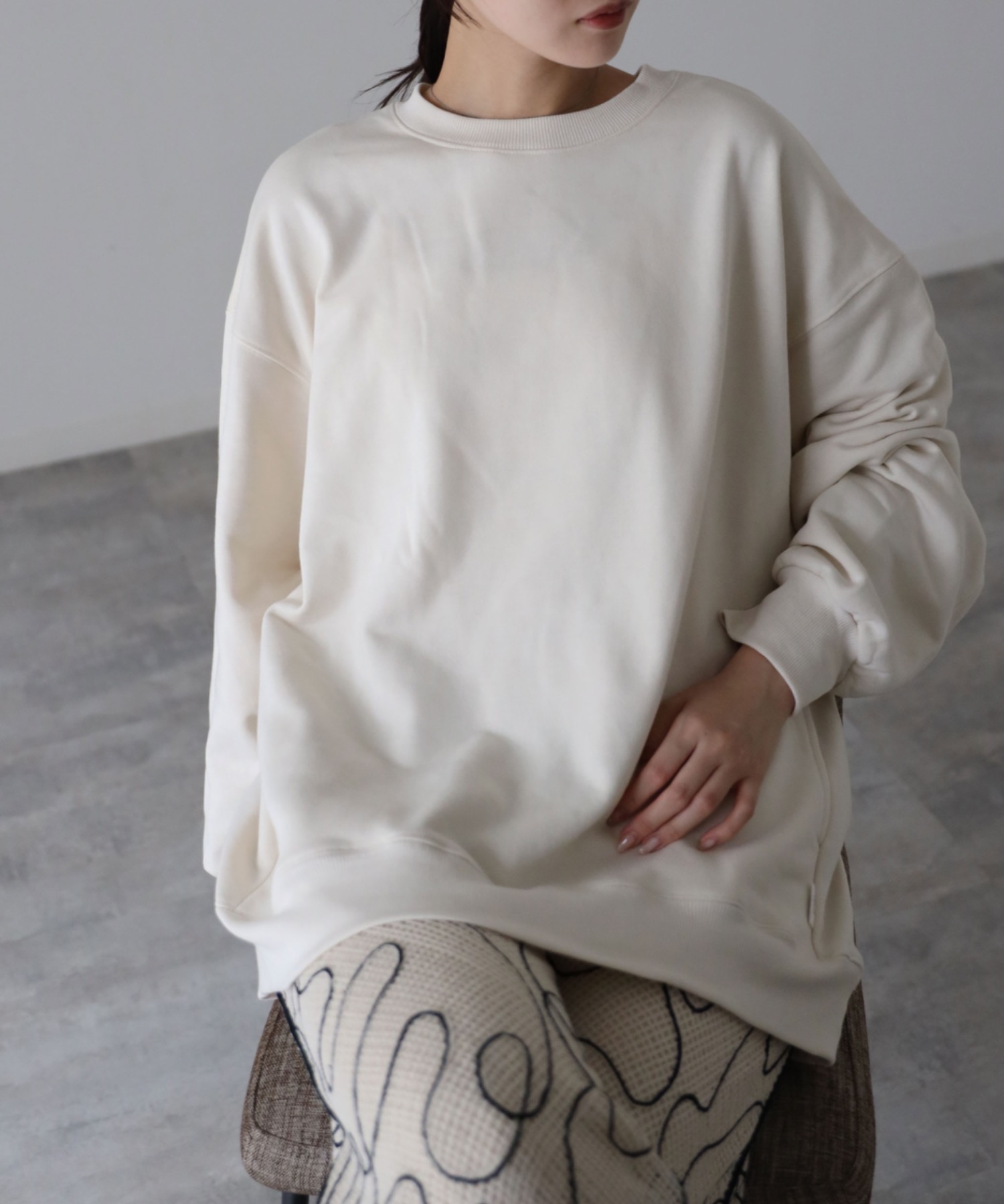 model：164cm. 着用サイズ：FREE
