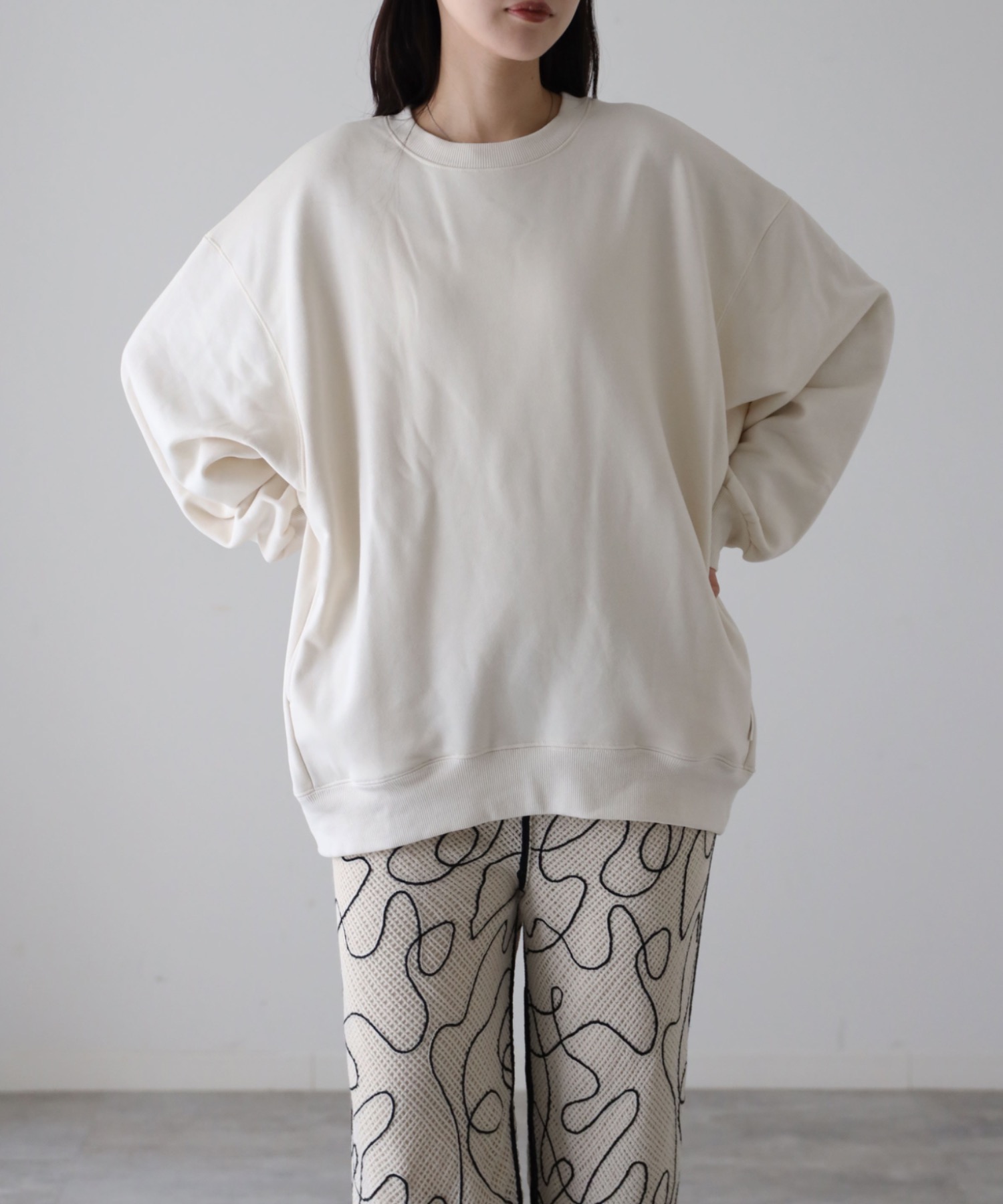 model：164cm. 着用サイズ：FREE