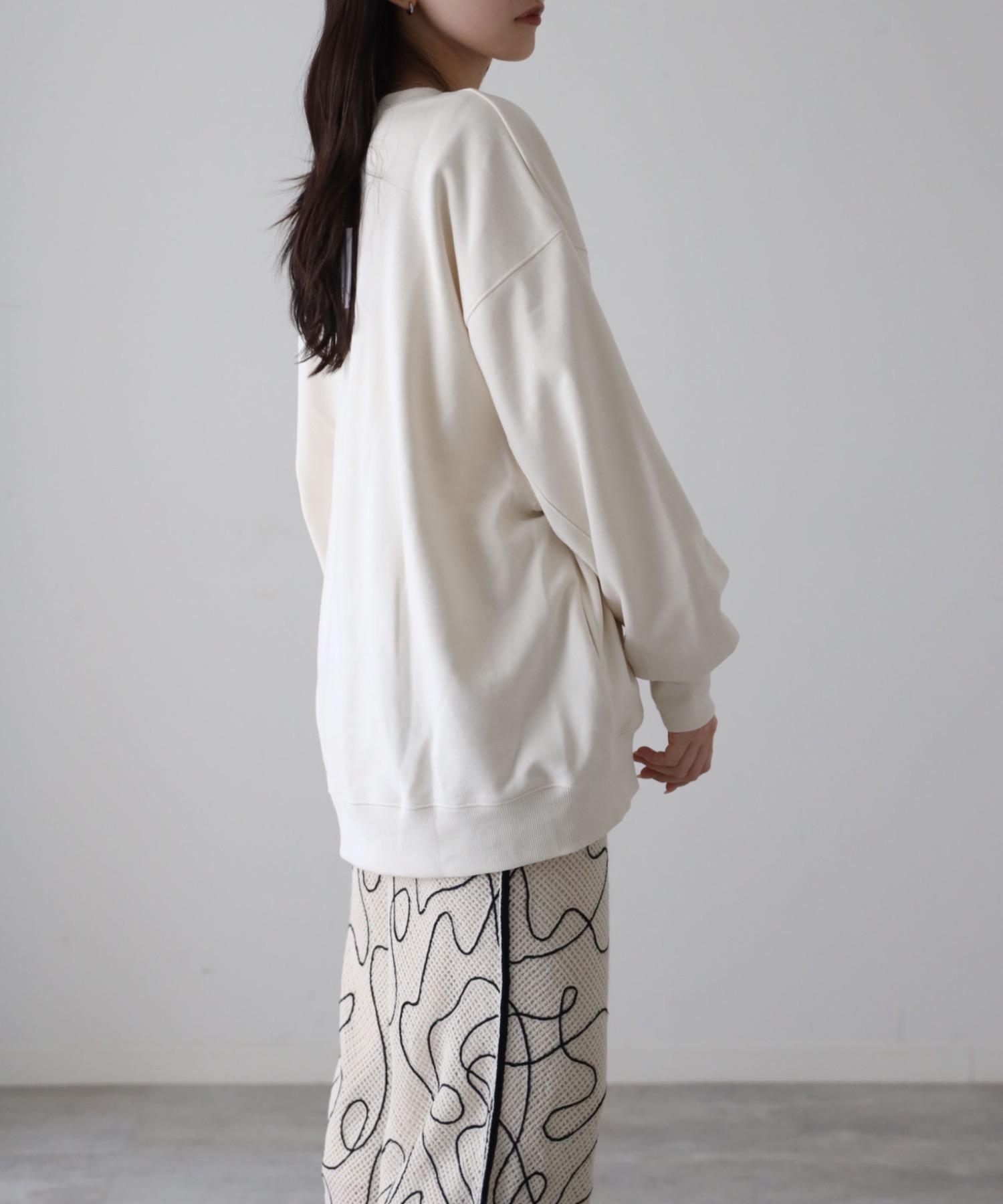 model：164cm. 着用サイズ：FREE