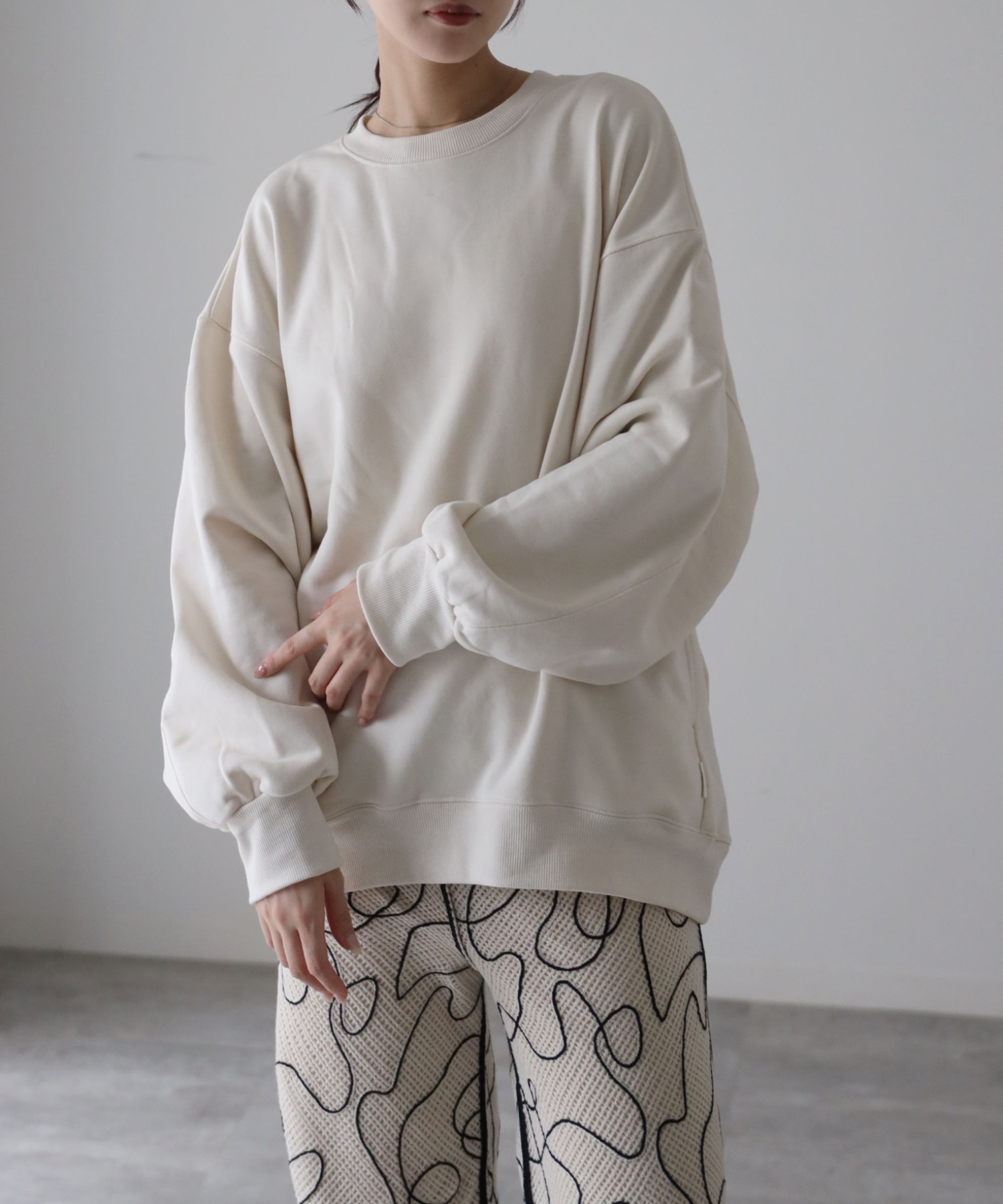 model：164cm. 着用サイズ：FREE