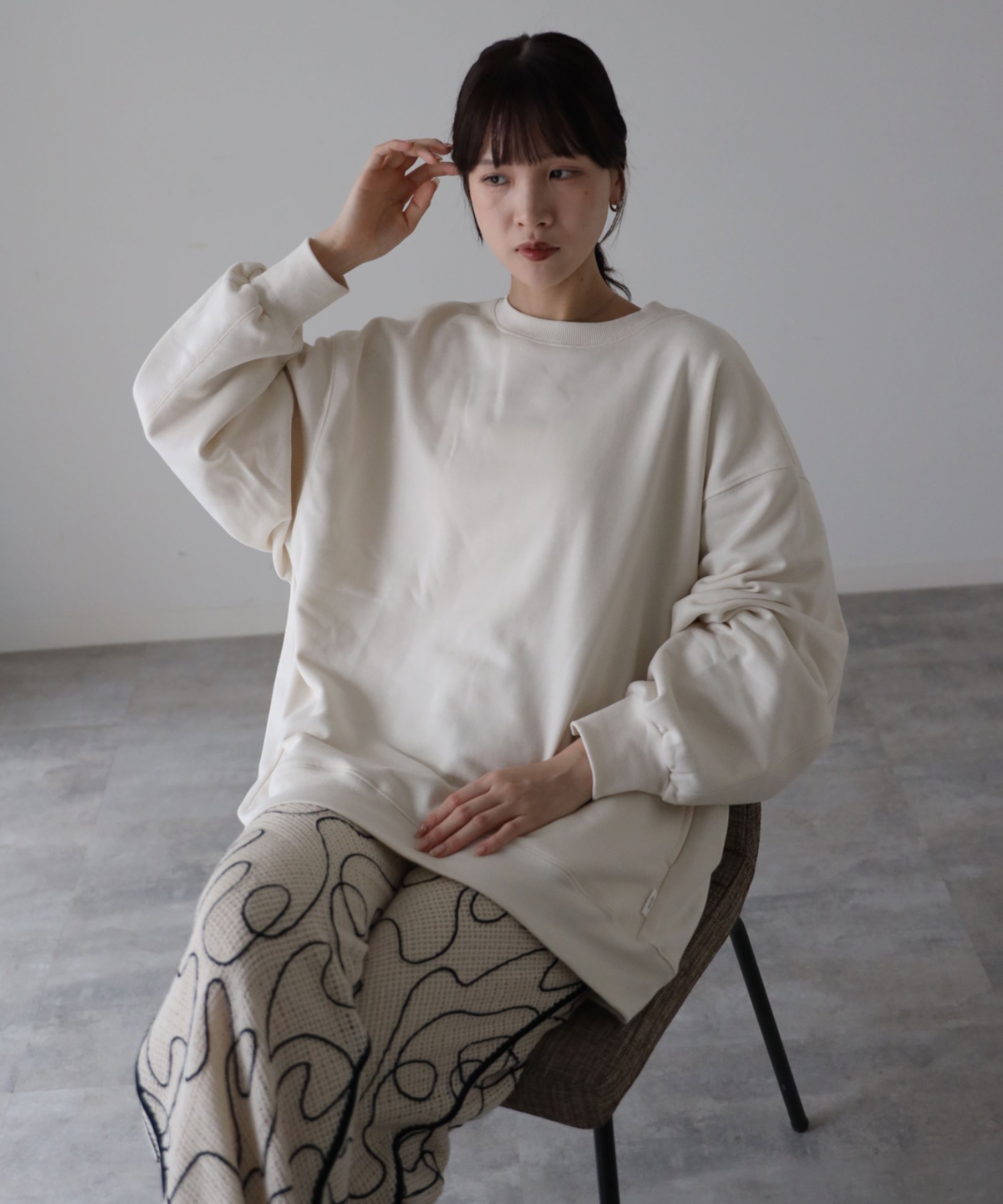 model：164cm. 着用サイズ：FREE