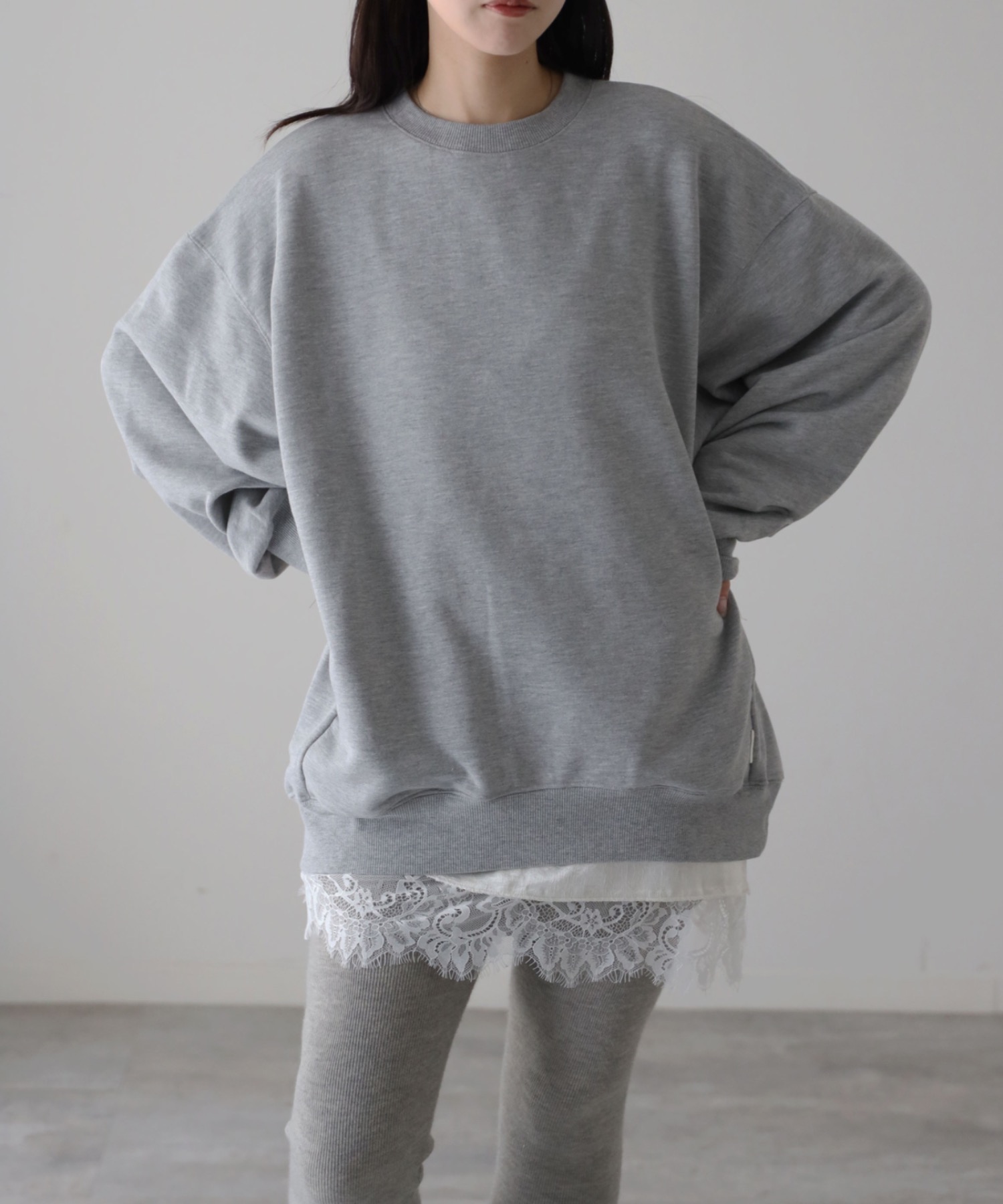 model：164cm. 着用サイズ：FREE