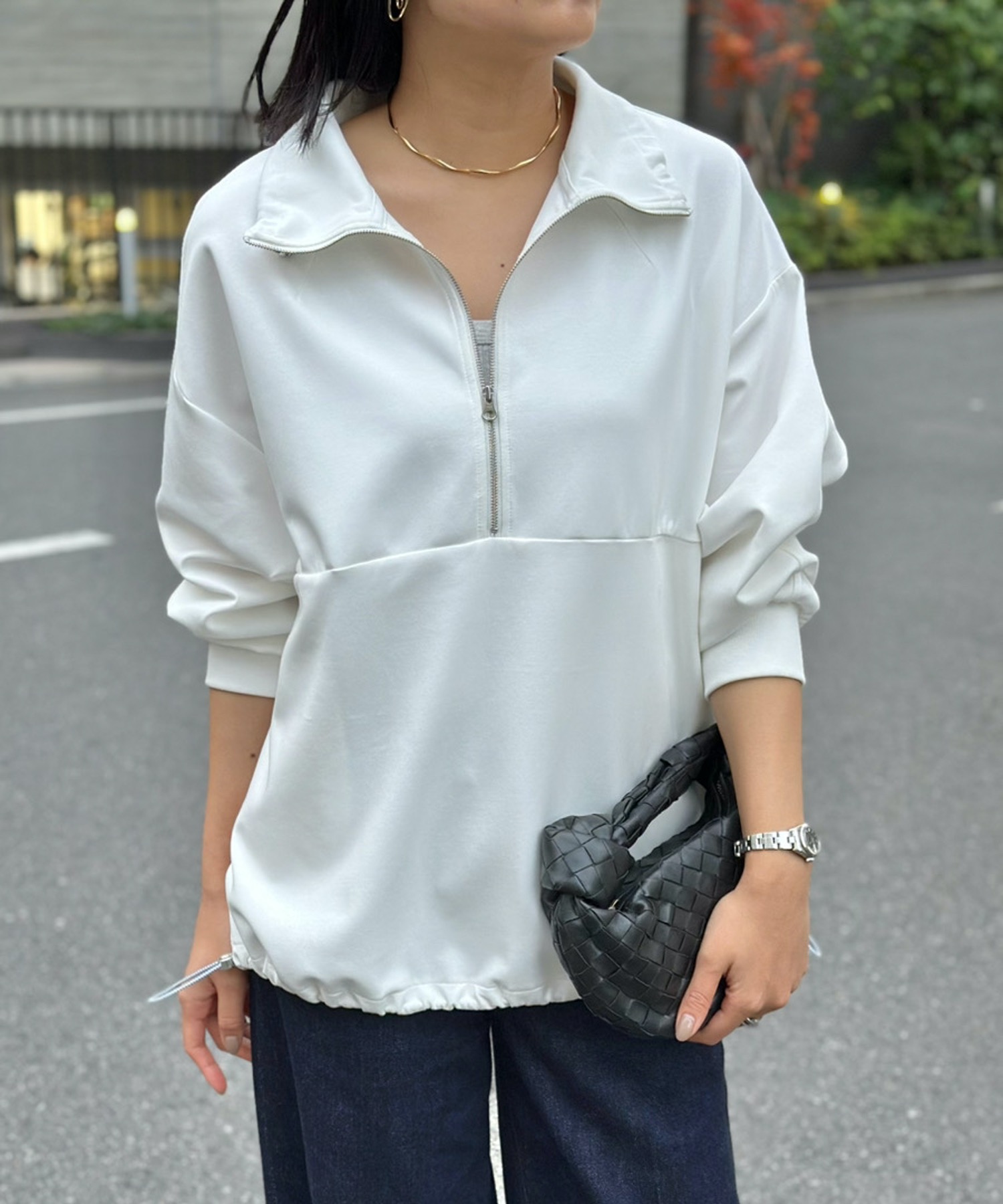 ライトダンボールドロストハーフジッププルオーバー Emma Taylor