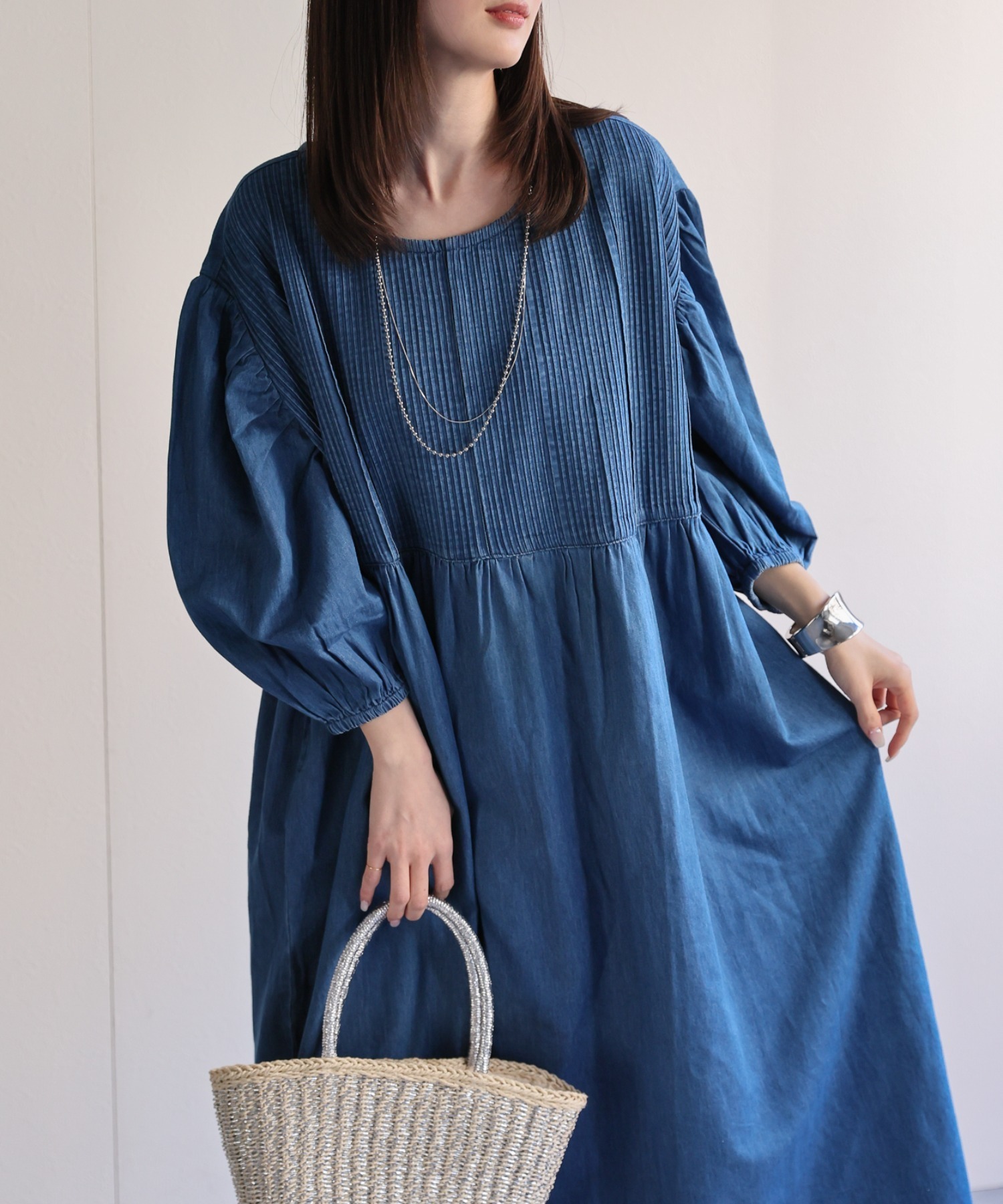 model：162cm 着用サイズ：M
着用カラー：ブルー