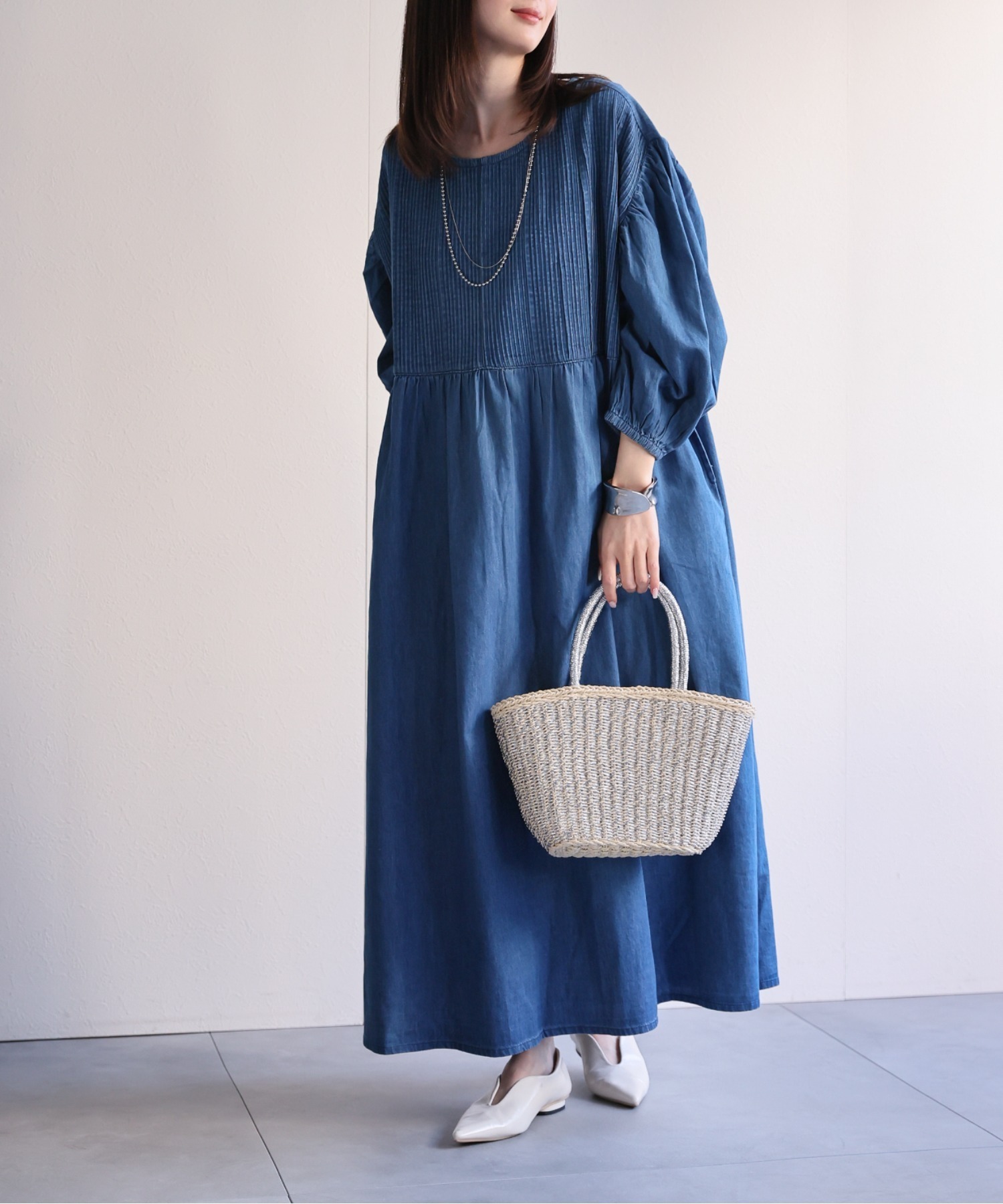model：162cm 着用サイズ：M
着用カラー：ブルー