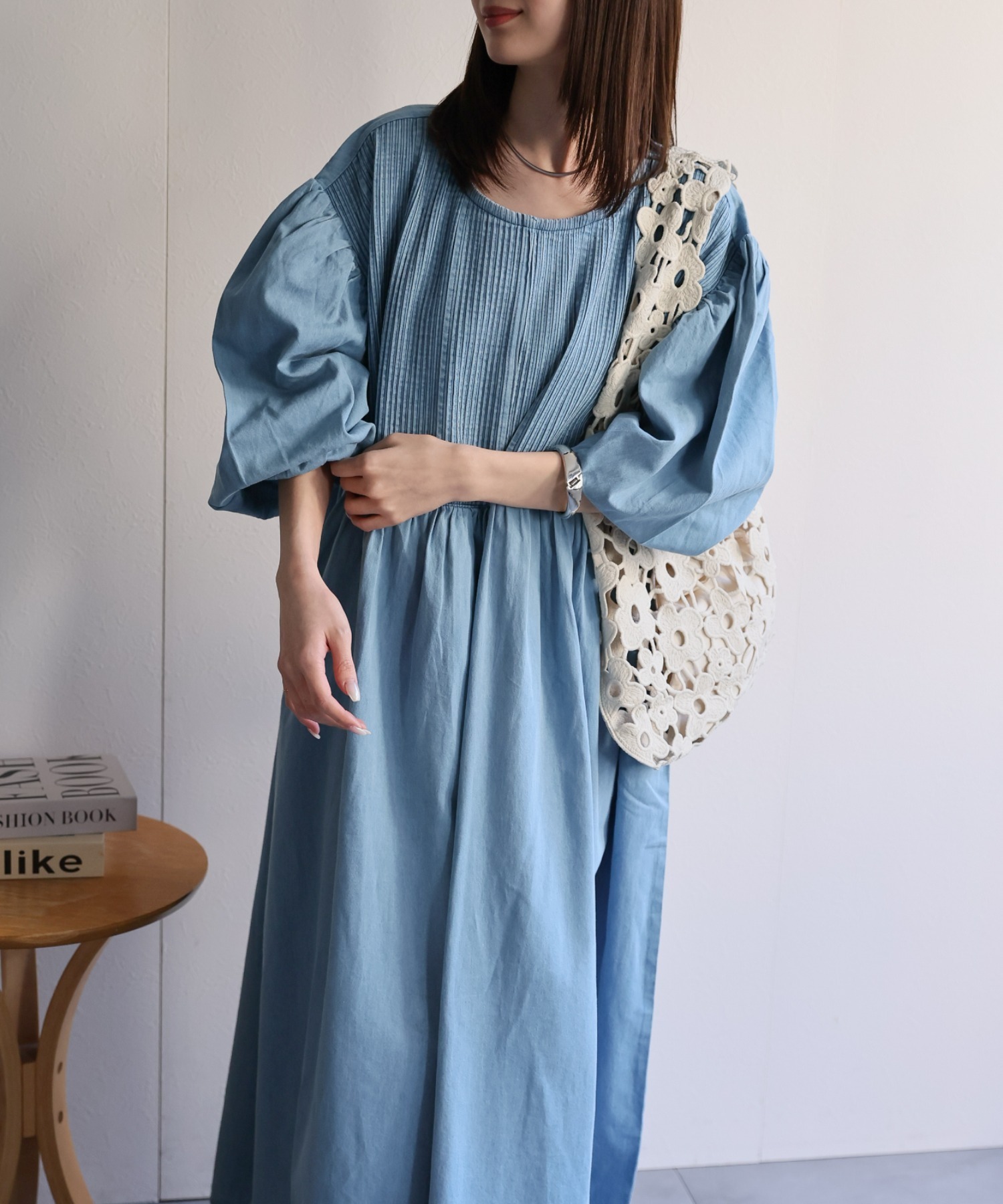 model：162cm 着用サイズ：M
着用カラー：ライトブルー