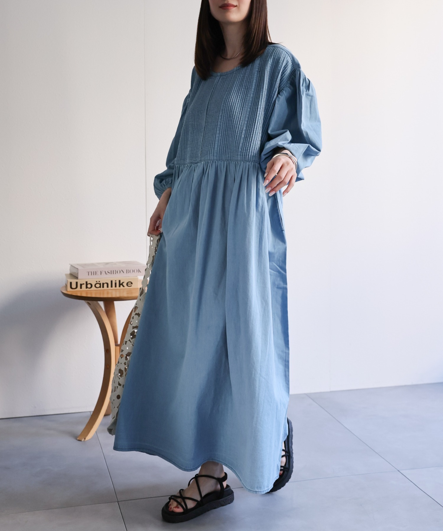 model：162cm 着用サイズ：M
着用カラー：ライトブルー