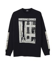 HYS COMICS プリント リブ付Tシャツ