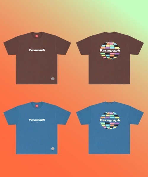 Paragraph ウォッシュド加工 パラグラフ スウェットTシャツ 新品未開封 A'GEM/9 × .kom『paragraph/パラグラフ』ブランドロゴミックス