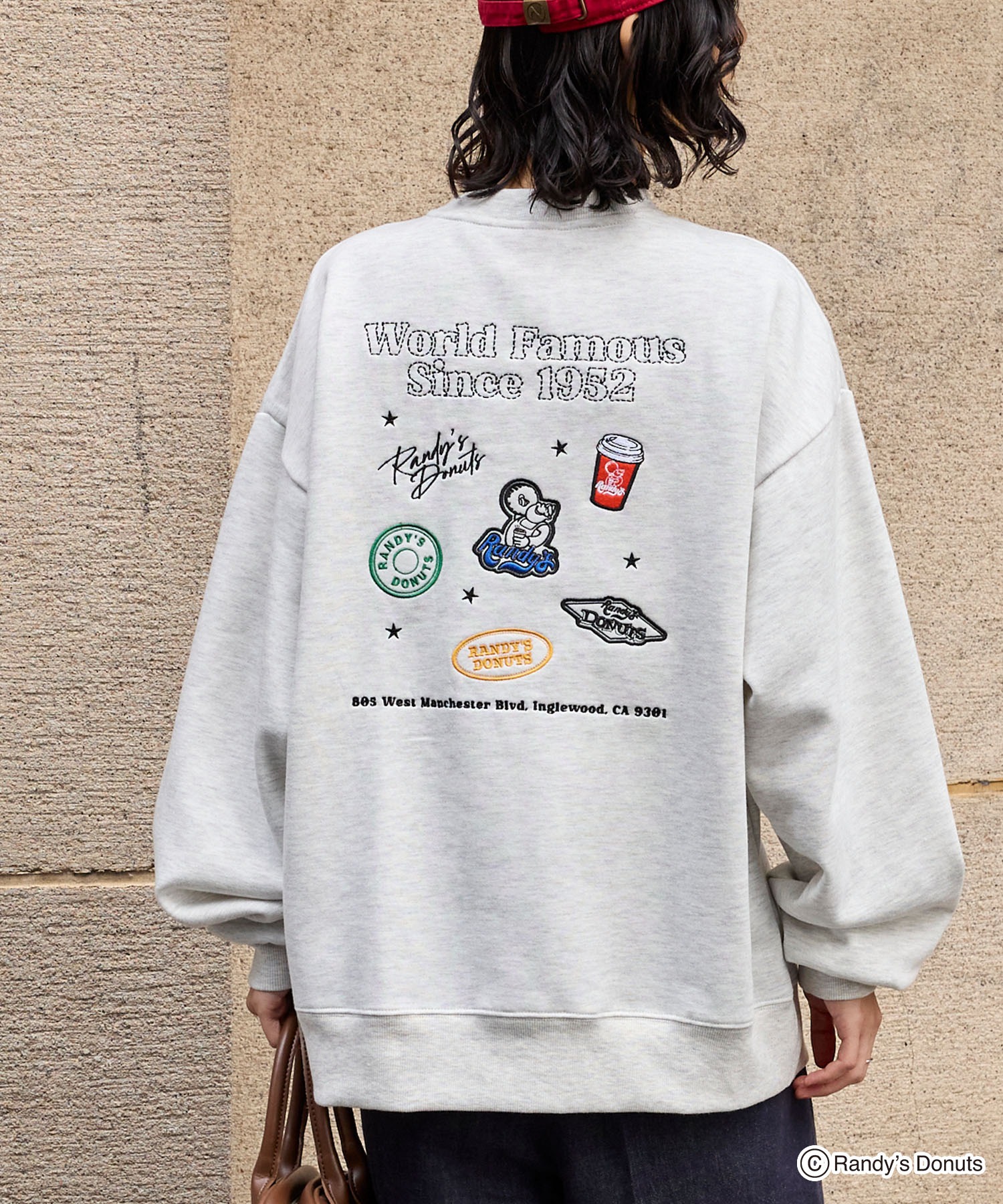 RANDY'S DONUT】別注 ランディードーナツ バックプリント ワッペン刺繍