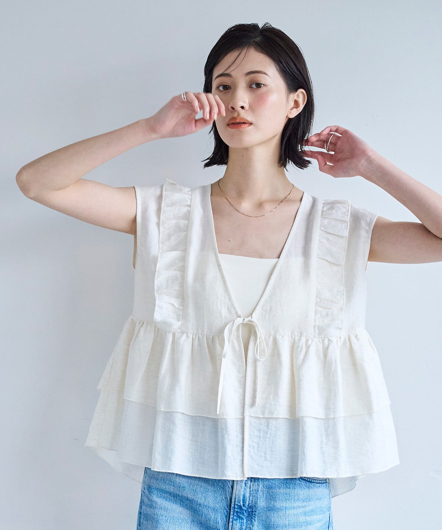 model：H166　着用サイズ：M