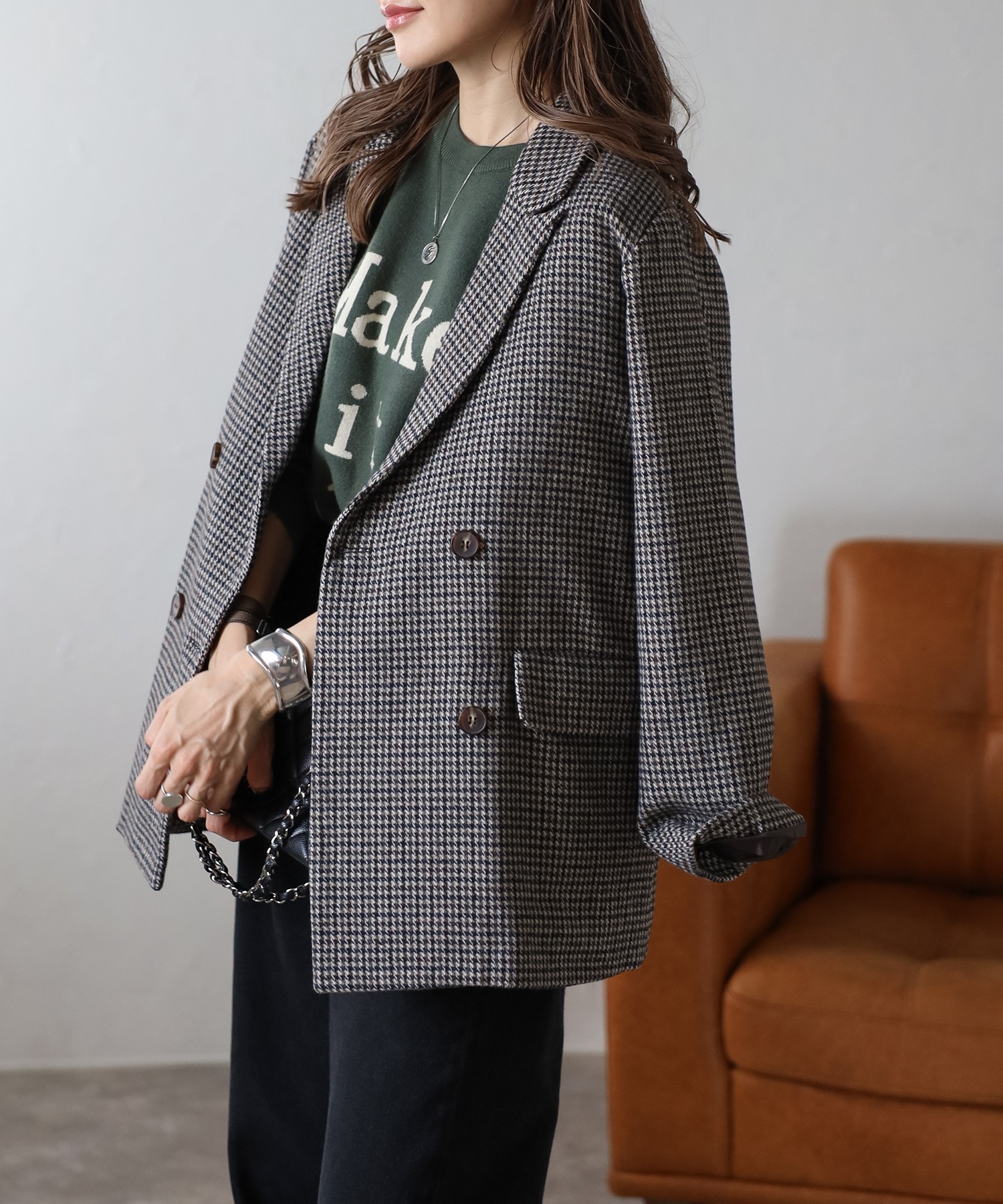 model：H165 着用サイズ：FREE