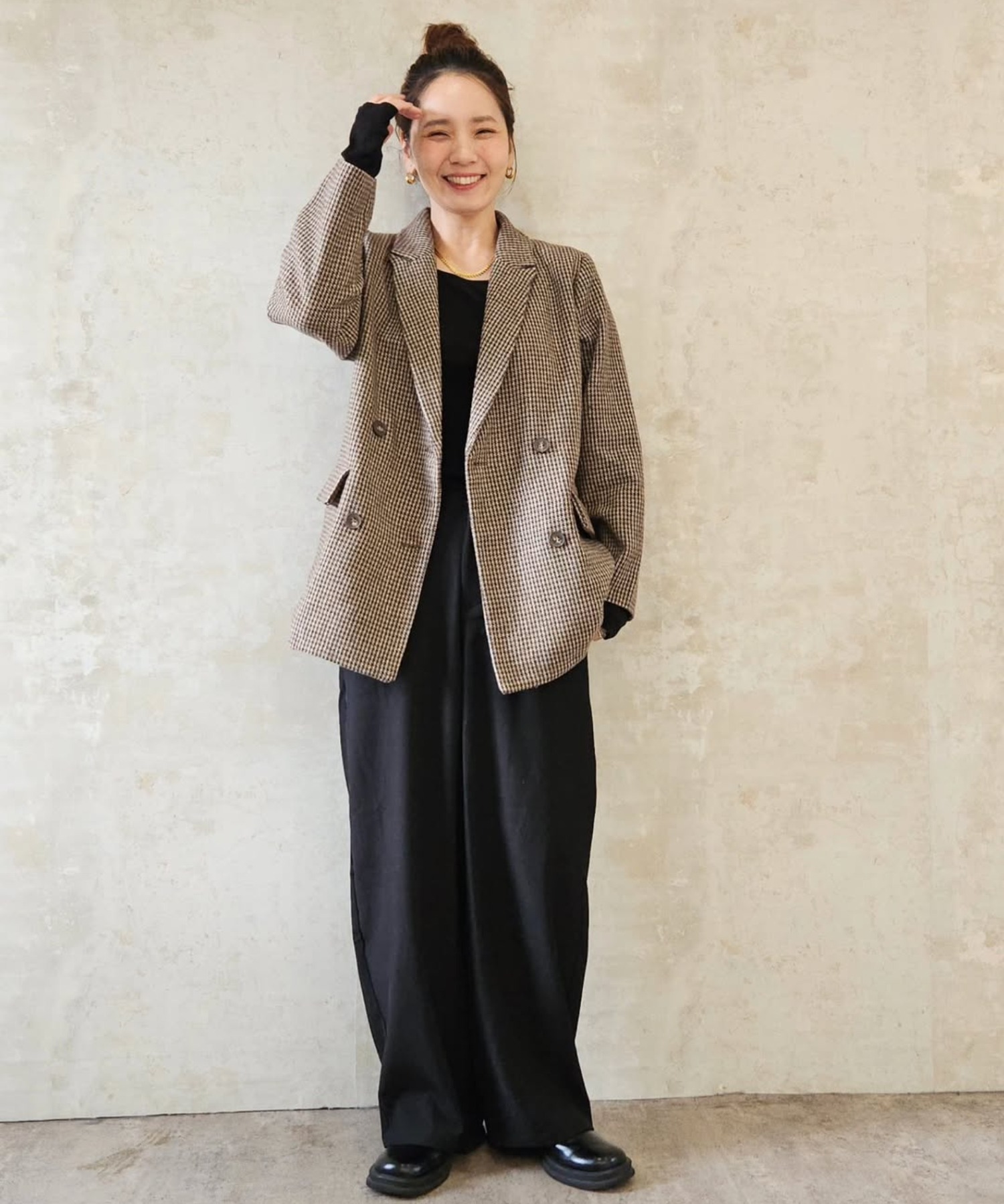 model：H160 着用サイズ：FREE