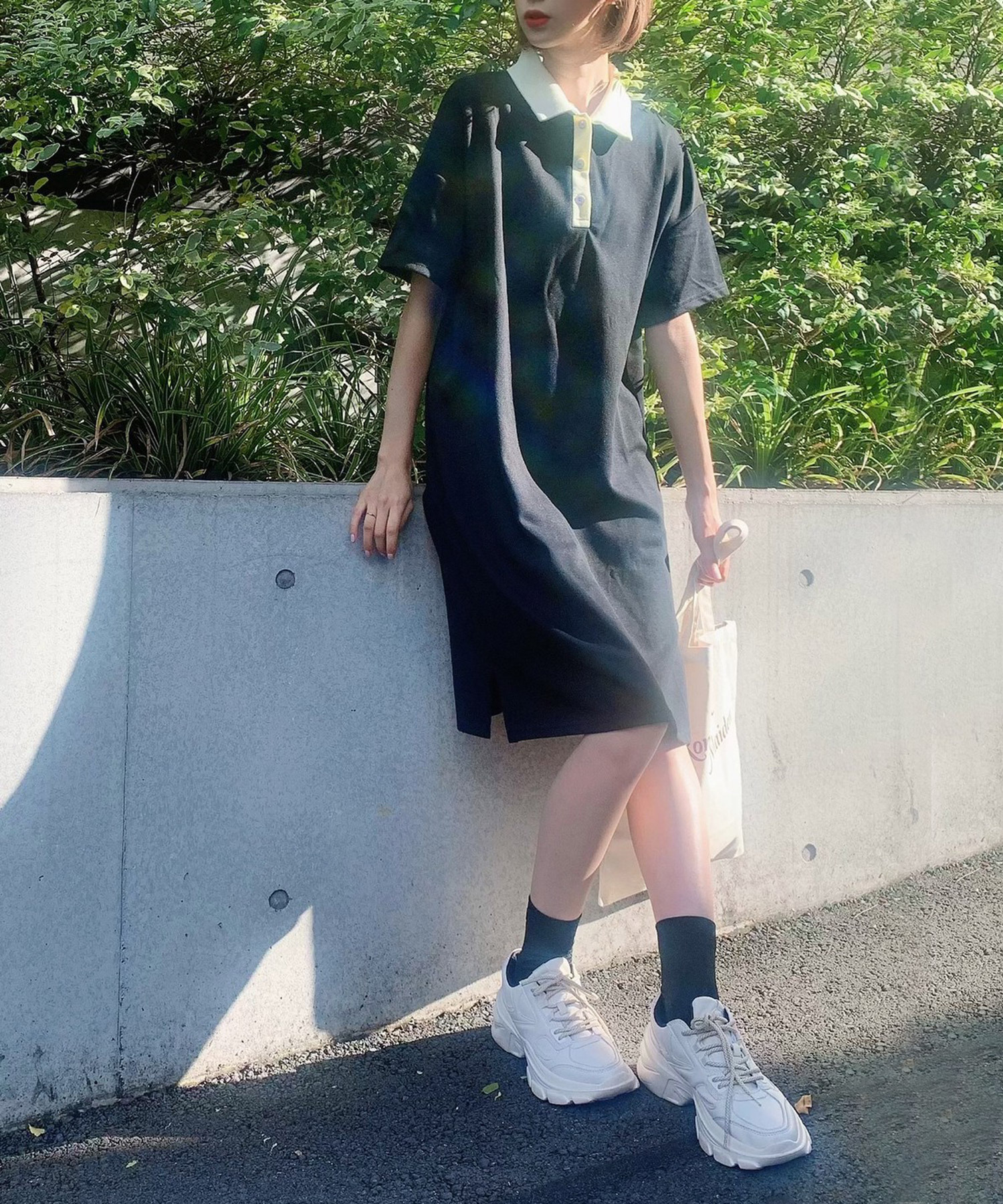 Voyage Titty Co ビックシルエットポロワンピース Voyage Titty Co Titty Co Online Store ティティーアンドコーオンラインストア