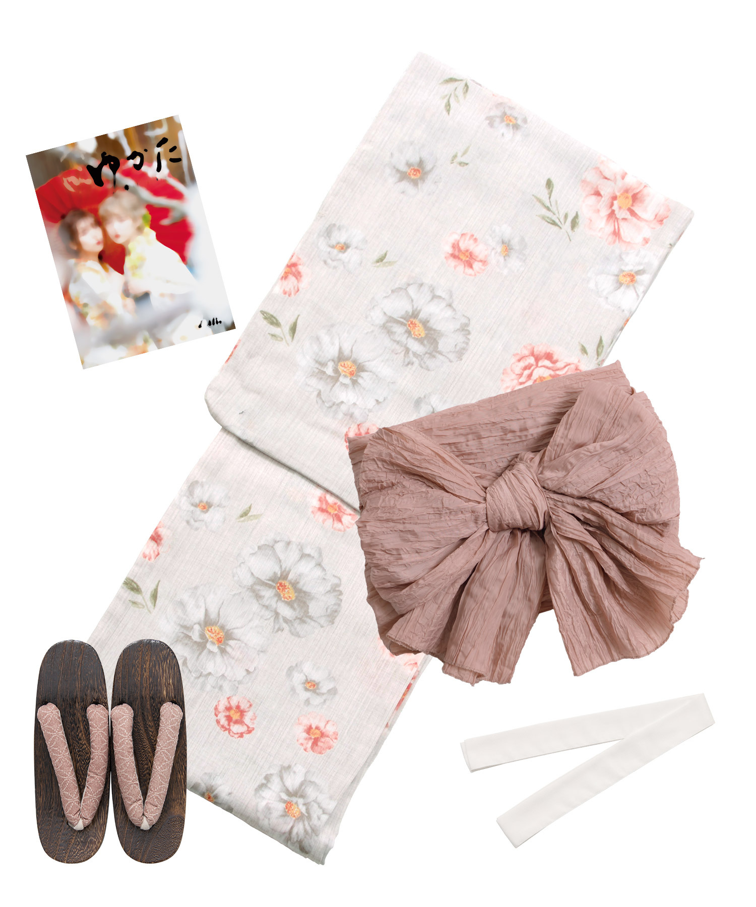 1人で着られる浴衣5点セット 和歌山染工日本染め（ゆかた・しわ