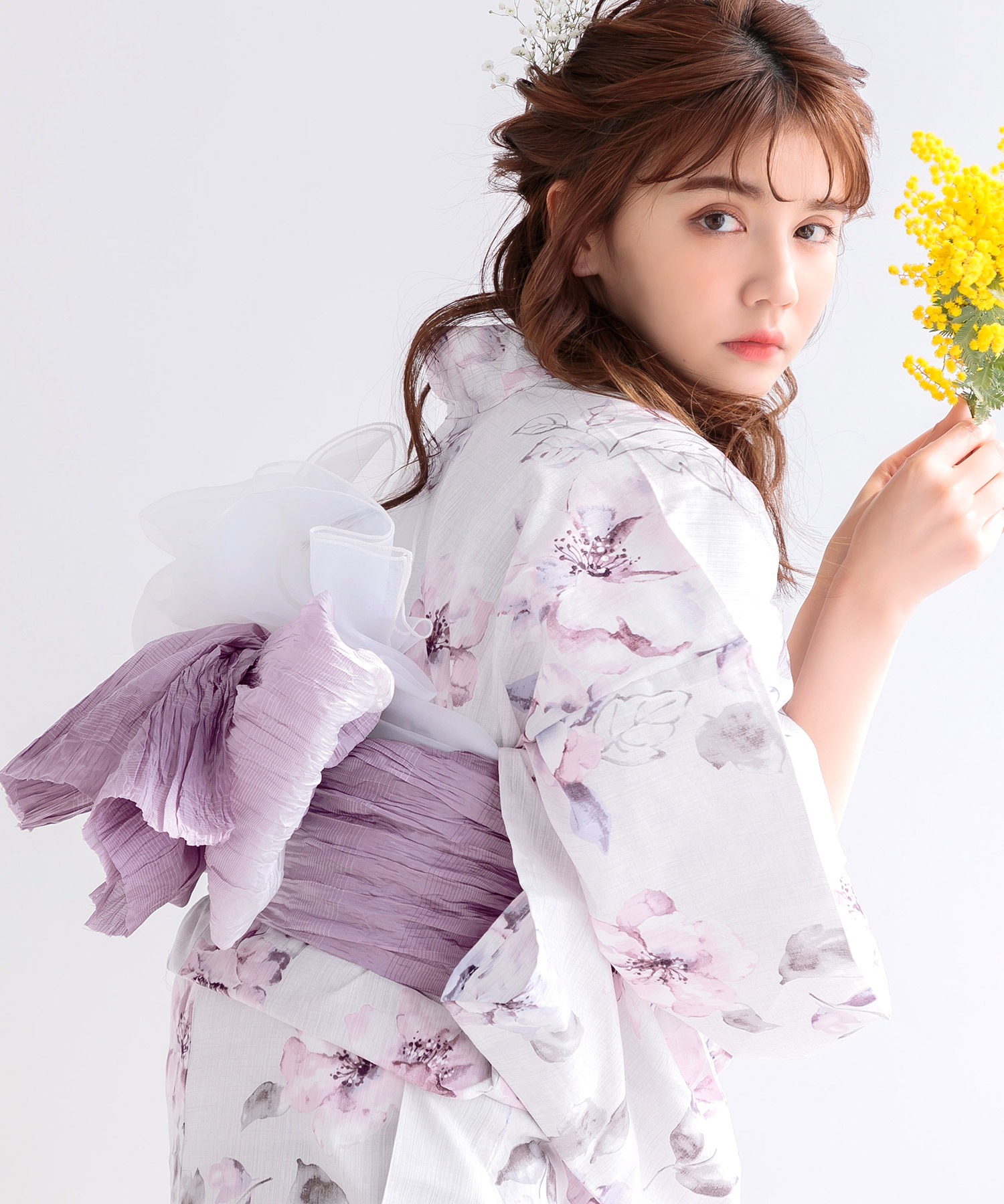 1人で着られる浴衣5点セット 和歌山染工日本染め（ゆかた・しわ