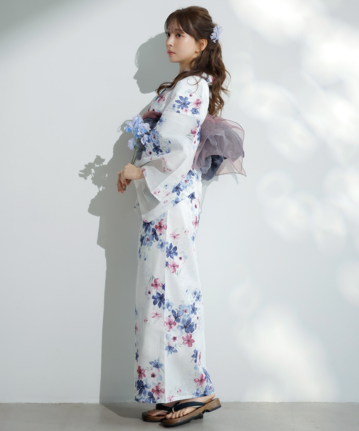 1人で着られる浴衣5点セット 和歌山染工日本染め（ゆかた・しわ