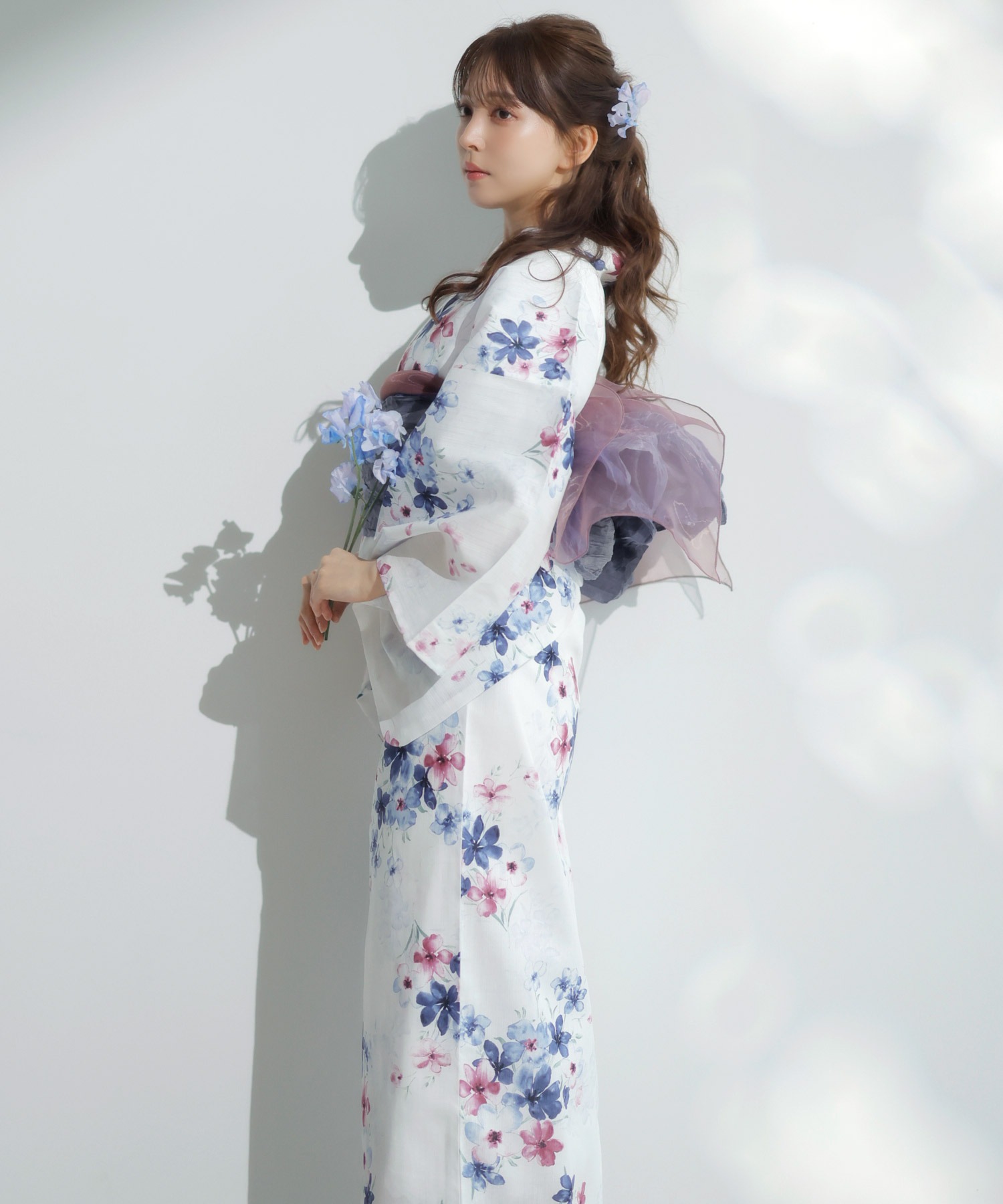 1人で着られる浴衣5点セット 和歌山染工日本染め（ゆかた・しわ