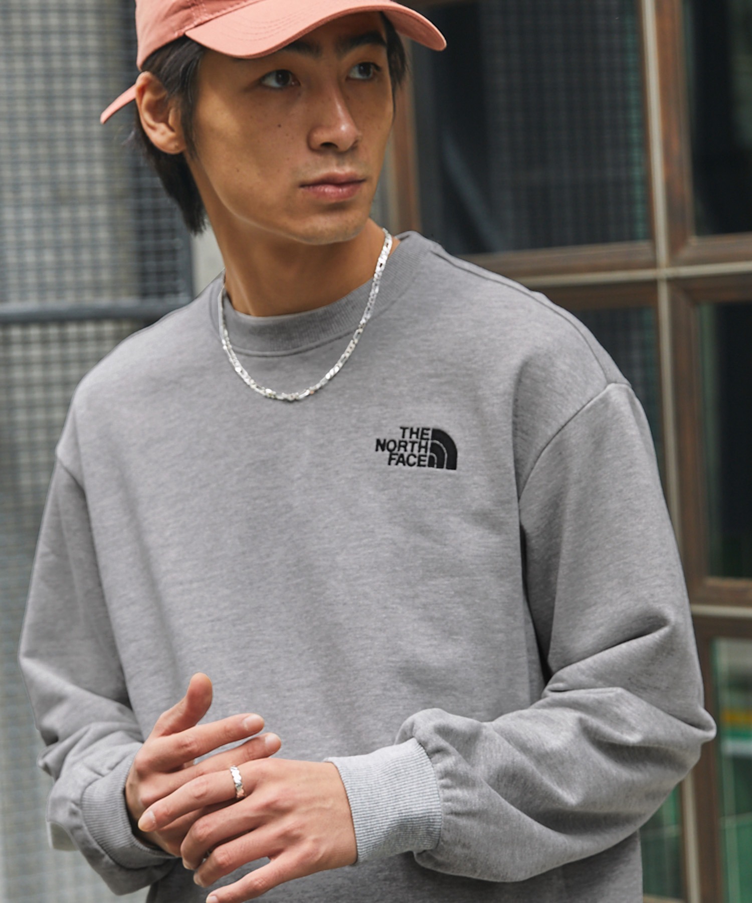 56身幅ノースフェイス スウェット 灰色 DAILY LOGO SWEAT XLサイズ