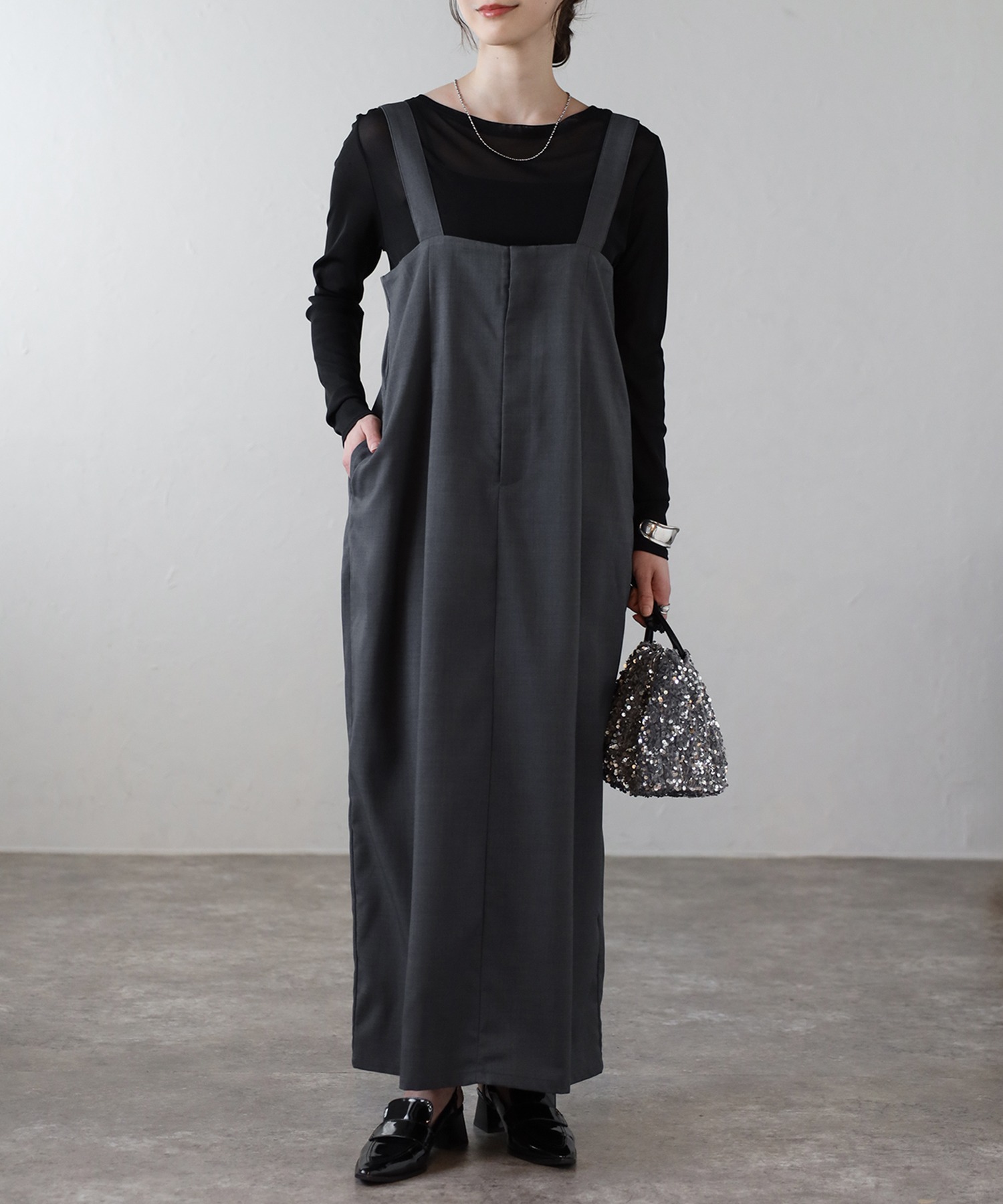 model：H165 着用サイズ：FREE