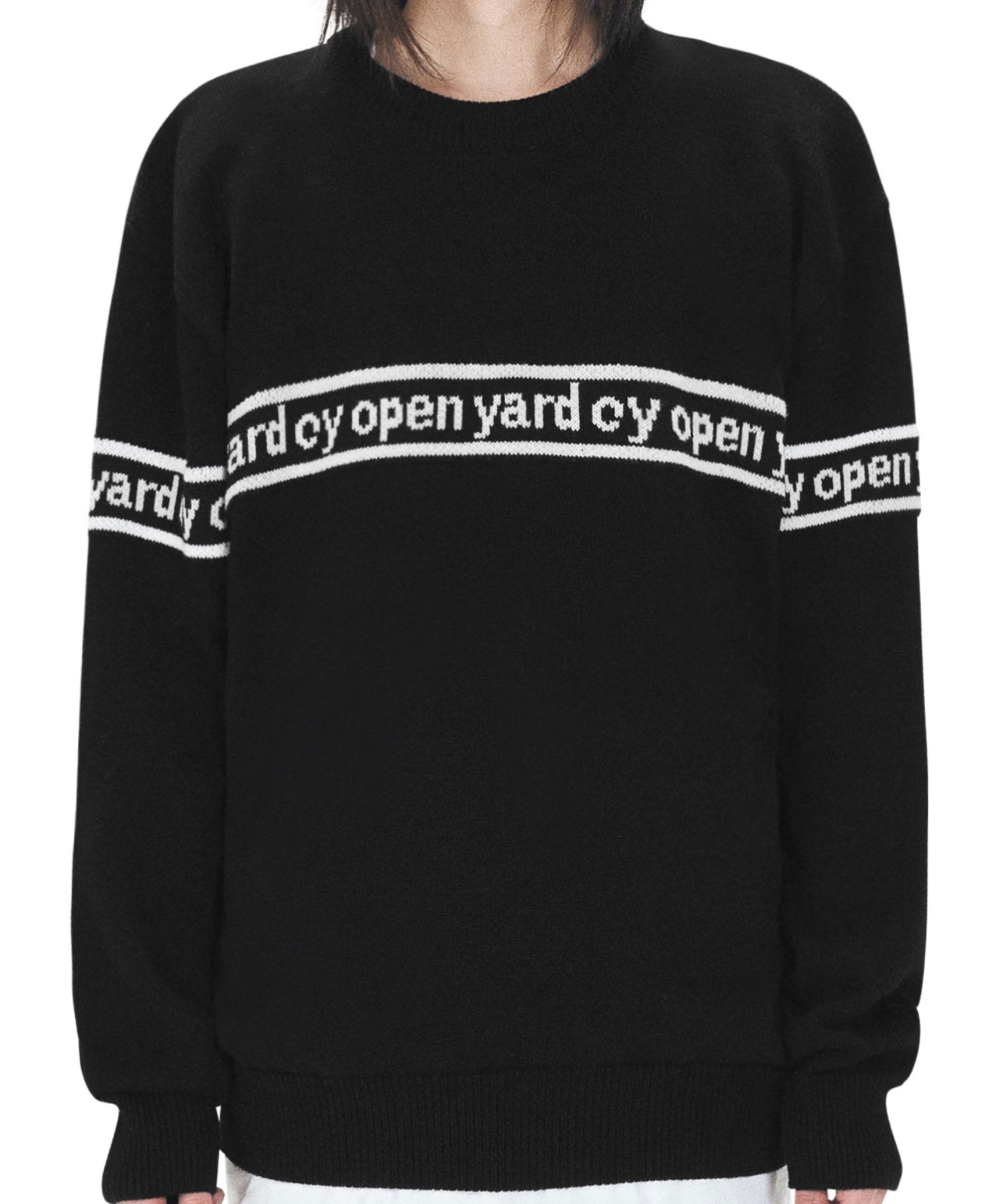 ★OY★BOTANIST JOURNAL LOGO T-WHITE★正規品/韓国直送料込 OY/オーワイ』 OPYD LINE LOGO KNIT/ラインロゴ ニット OY│A