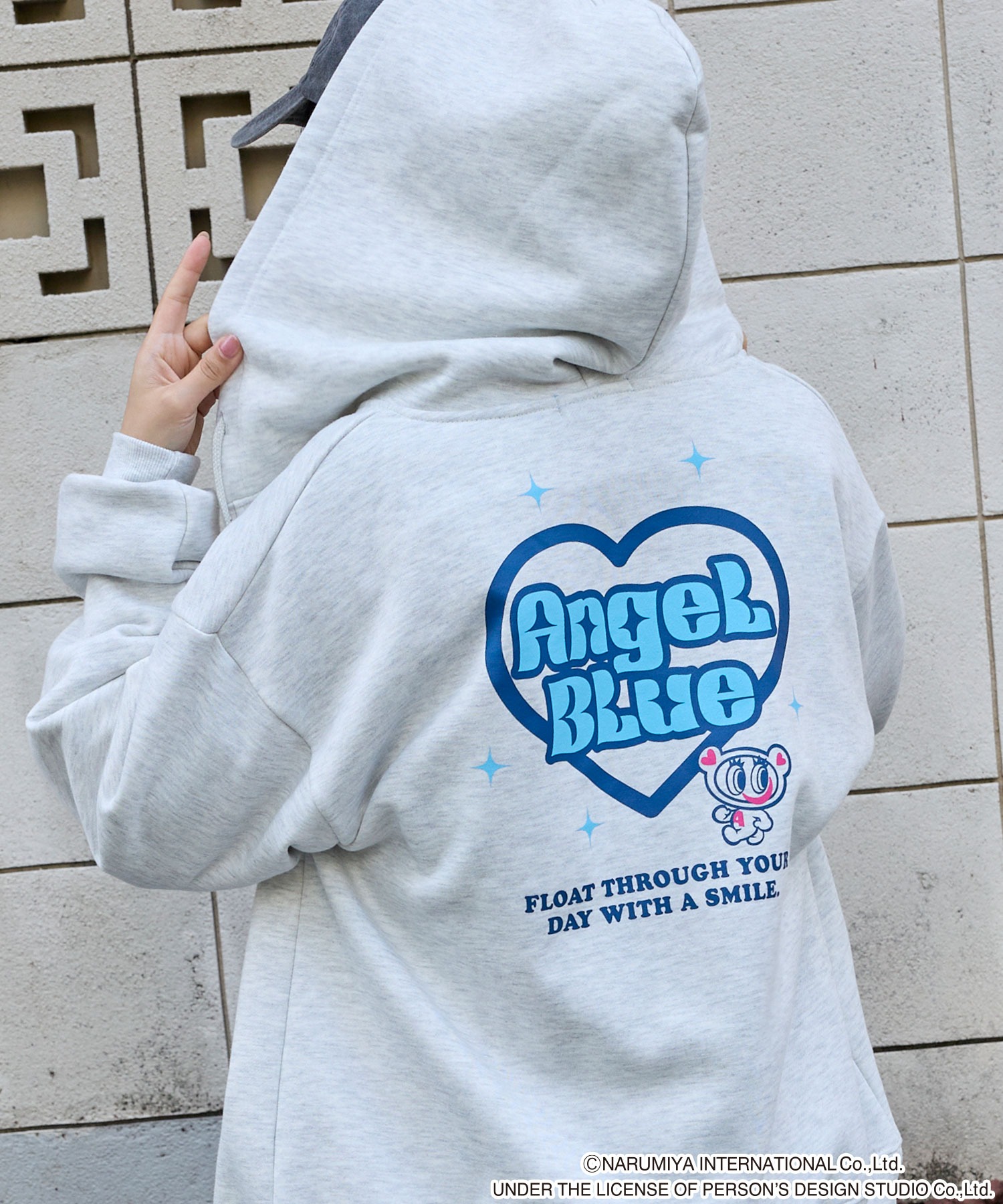 ANGEL BLUE】別注 エンジェルブルー グラフィック刺繍ジップアップ