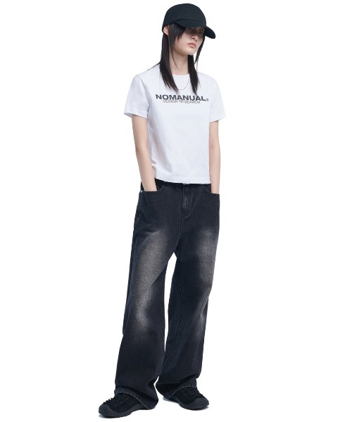 A'GEM/9 × .kom 『NOMANUAL/ノーマニュアル』 D.R LOGO T-SHIRT/ロゴ T