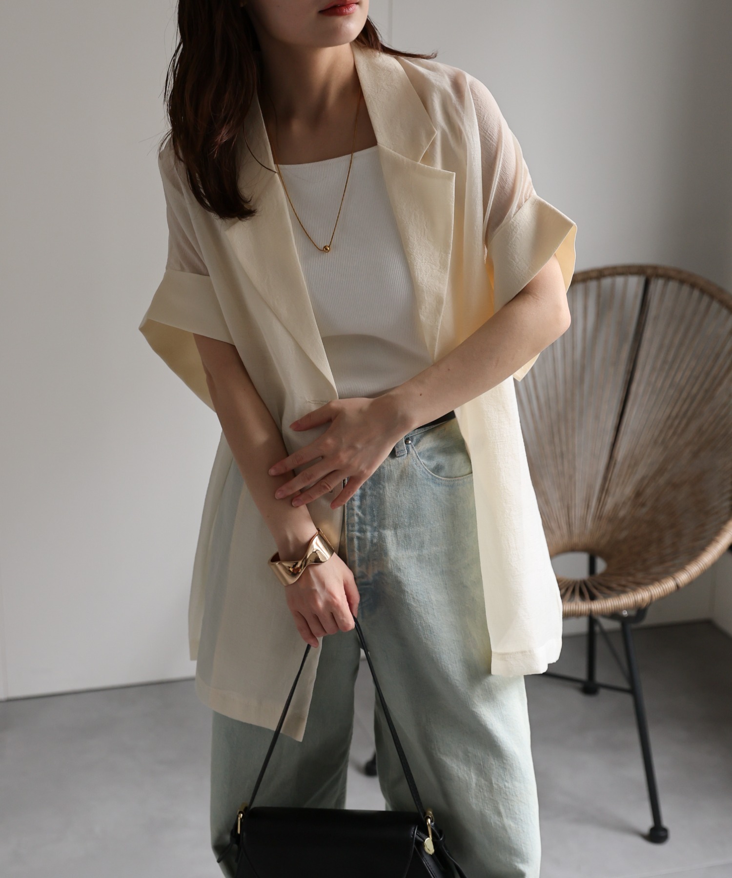 model：156cm　着用サイズ：FREE