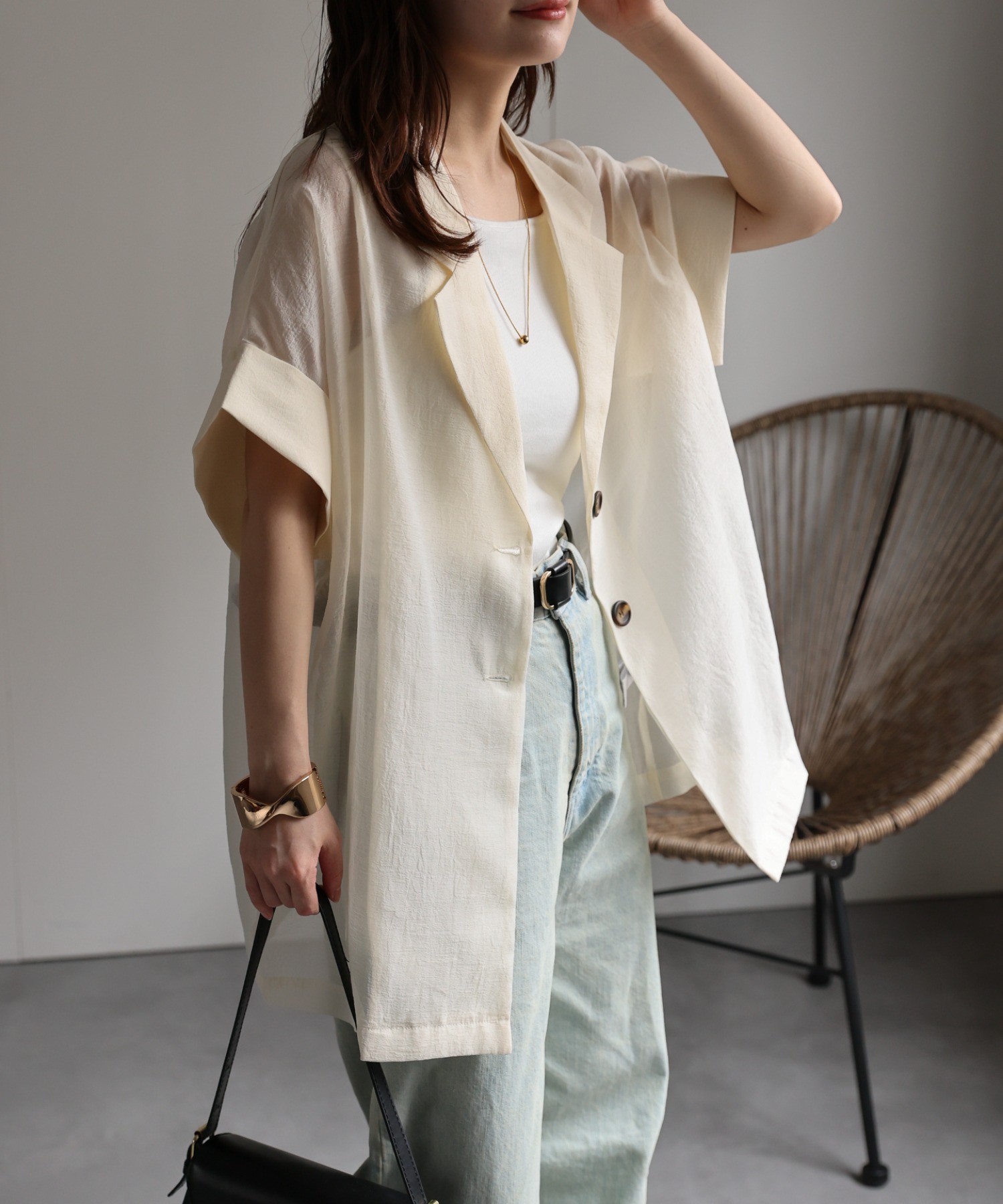 model：156cm　着用サイズ：FREE