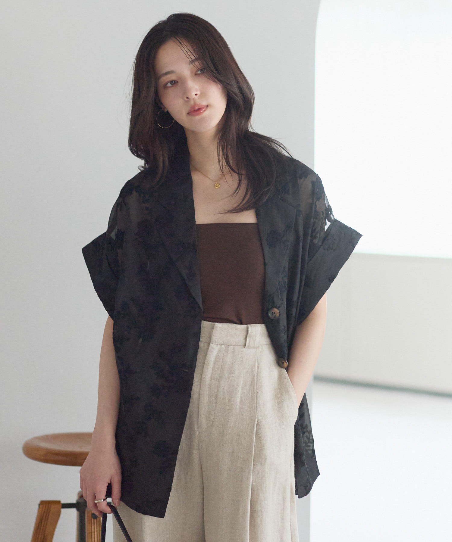 model：161cm 着用サイズ：FREE