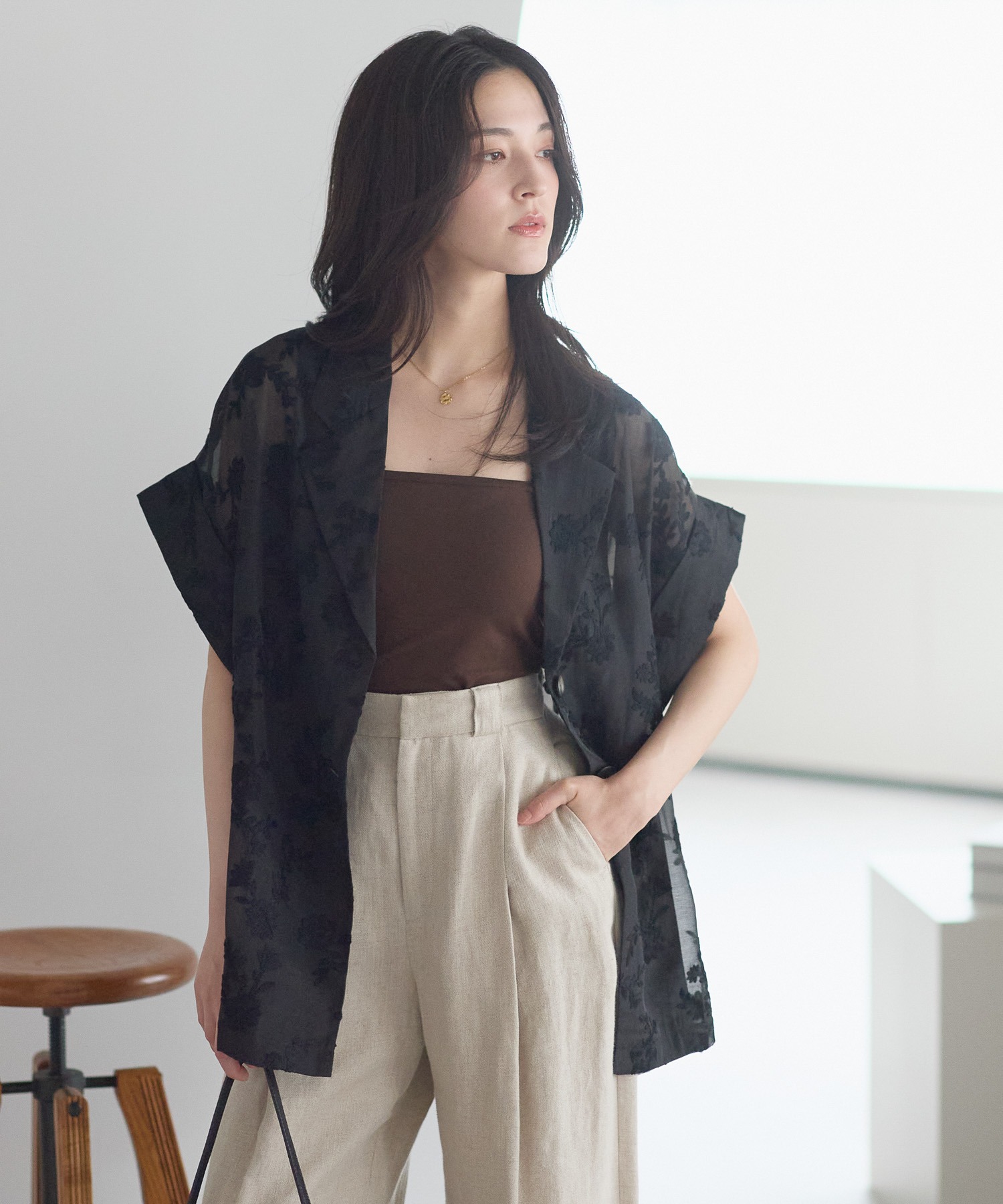 model：161cm 着用サイズ：FREE