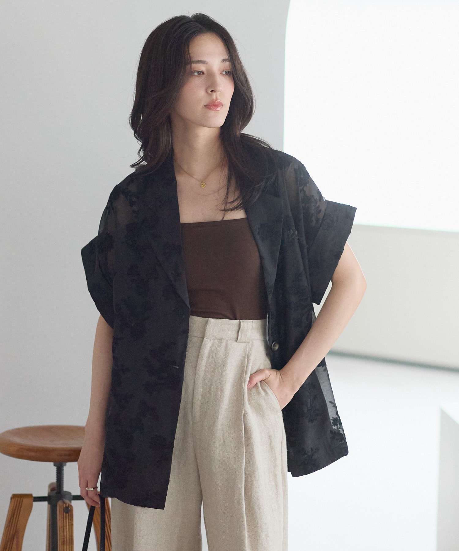 model：161cm 着用サイズ：FREE