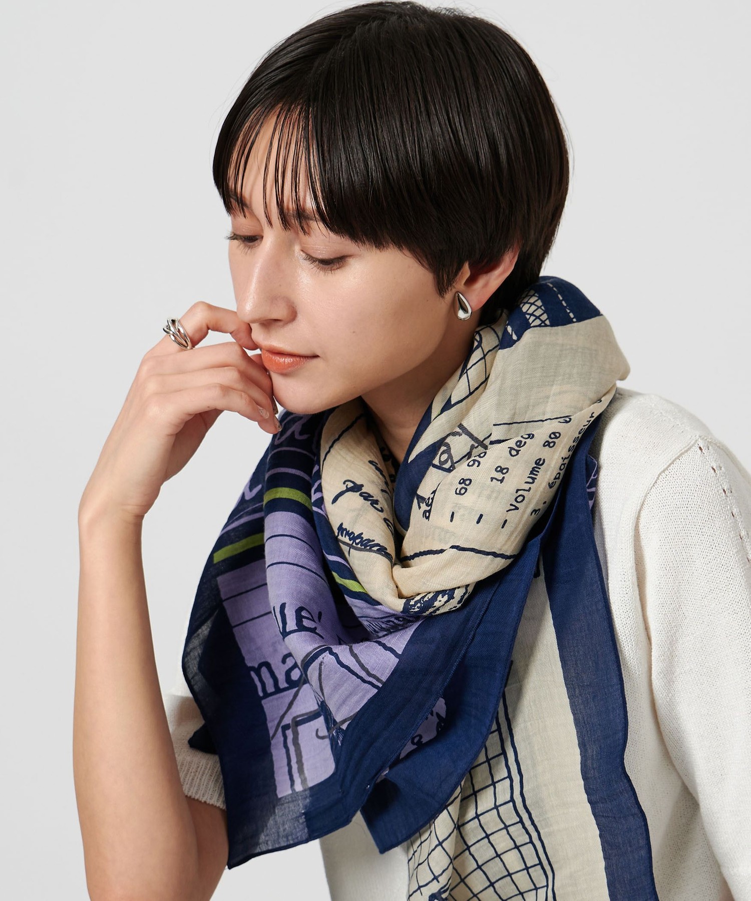 新品＜manipuri＞C/SI スカーフ 25SS 一部別注】＜manipuri＞C/SI スカーフ 25SS