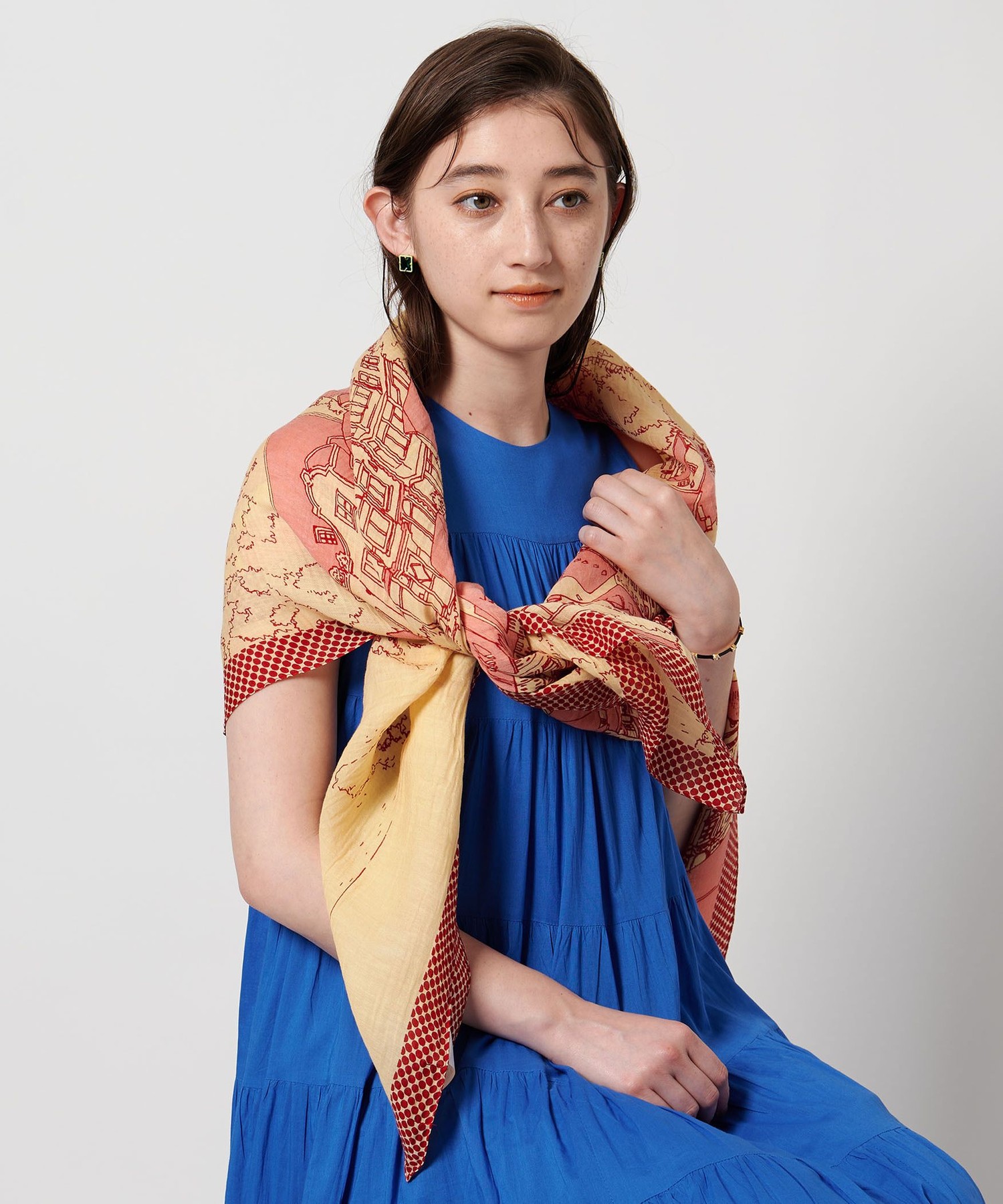 一部別注】＜manipuri＞C/SI スカーフ 25SS